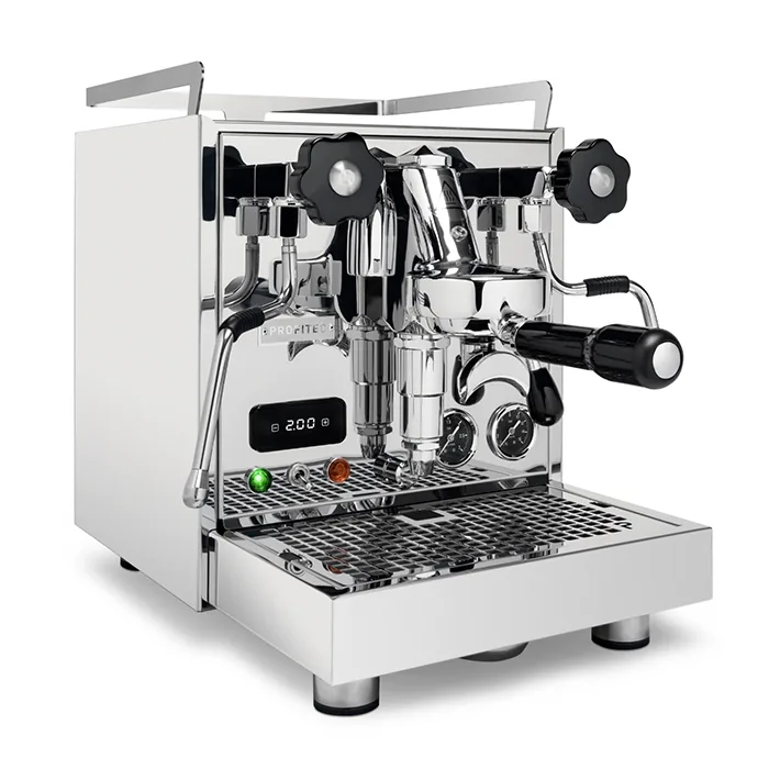 A detailed shot of the E61 brew group on the Profitec Pro 500 PID Espresso Machine, highlighting its robust construction