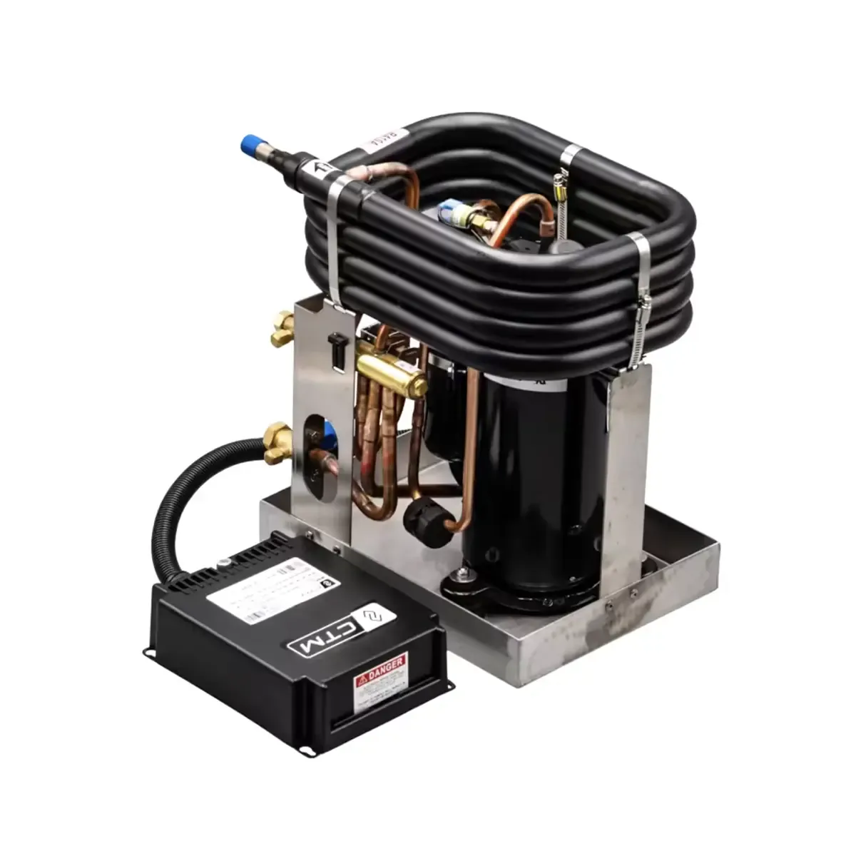 CTM 24000 BTU 230V marine condensing unit with R410A and titanium coils