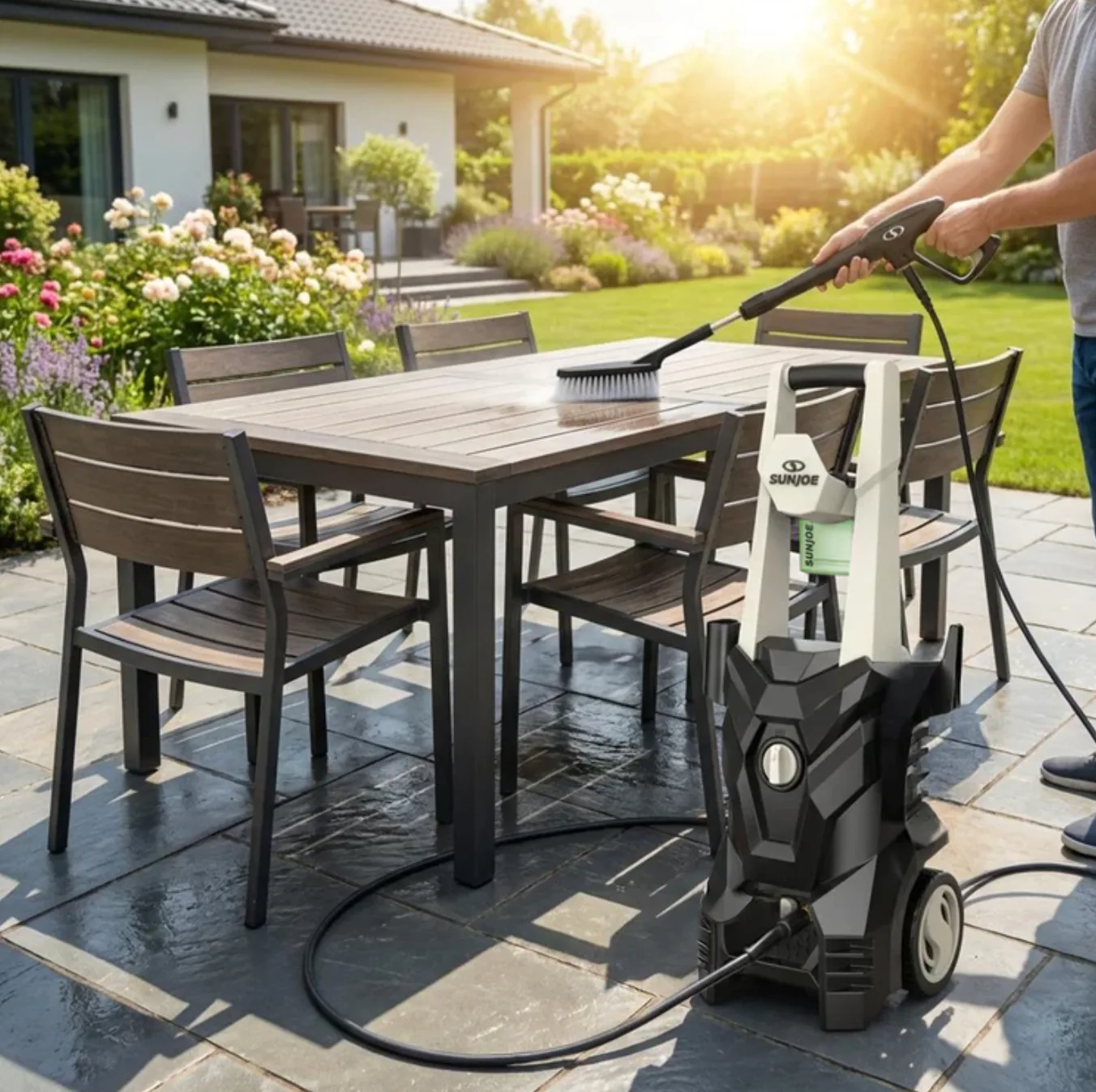 Restored Sun Joe SPX200-GO | 2000 PSI Electric Pressure Washer | 13-Amp | 4 Nozzles | Foamer Cannon (Refurbished)