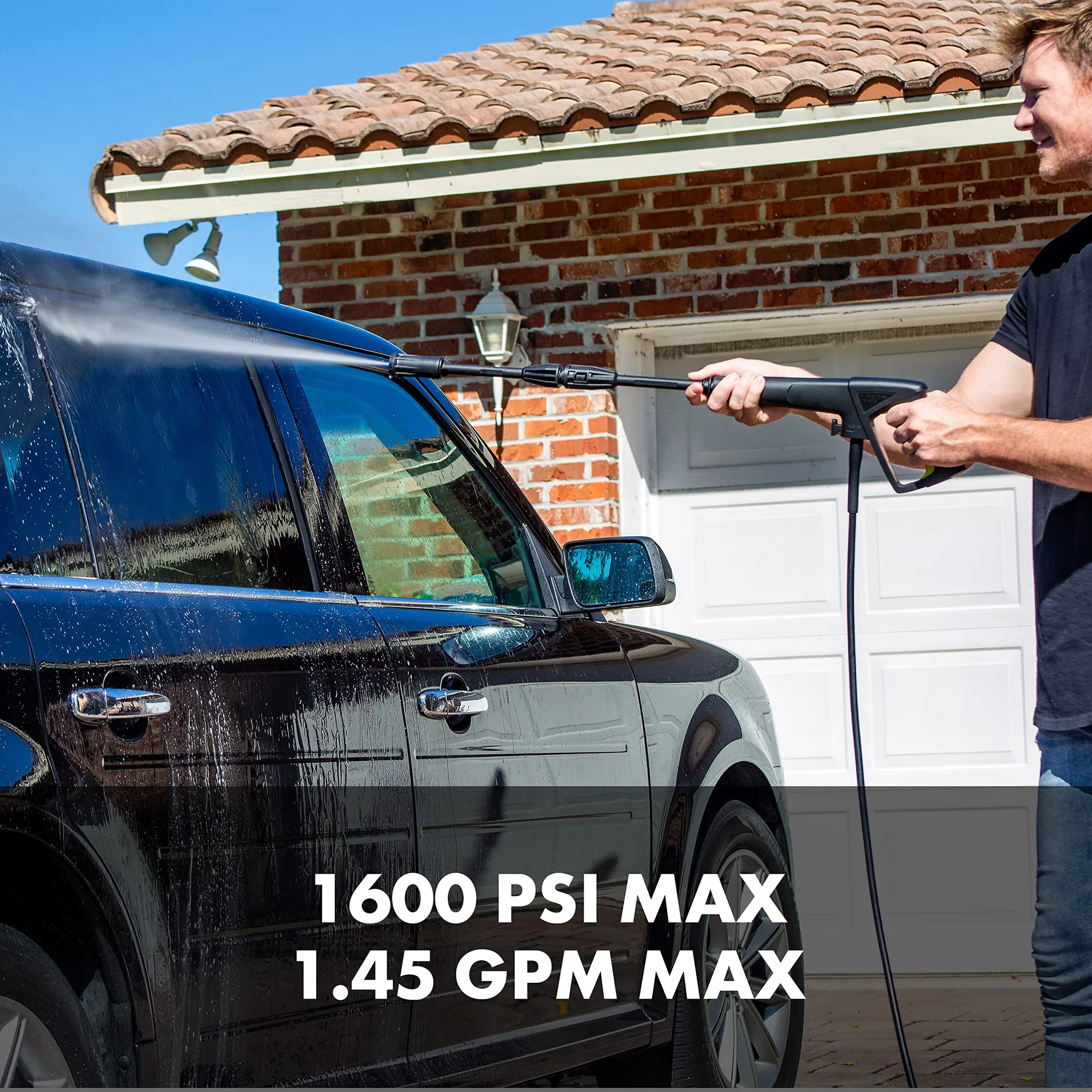 Restored Sun Joe SPX3160 | 1600 PSI Max Electric Pressure Washer | 1.45 GPM | 11-Amp Motor | Ultra Portable | Foam Cannon Included (Refurbished)