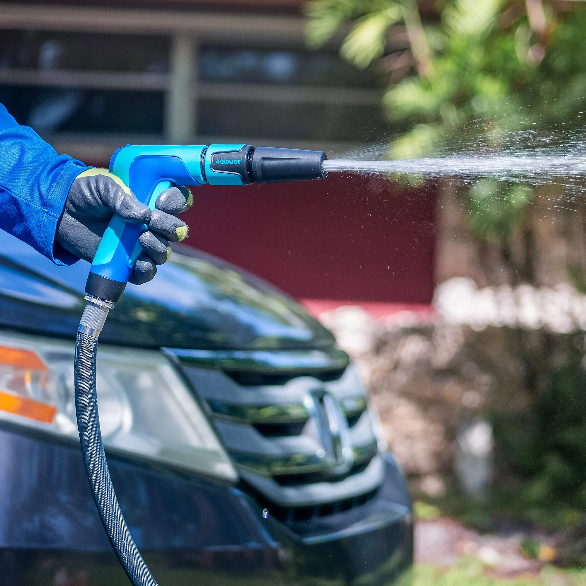 Restored Aqua Joe AJ-SPXN 2-in-1 Hose-Powered Adjustable Foam Cannon Spray Gun Blaster with Spray Wash Quick-Connect to Any Garden Hose (Refurbished)