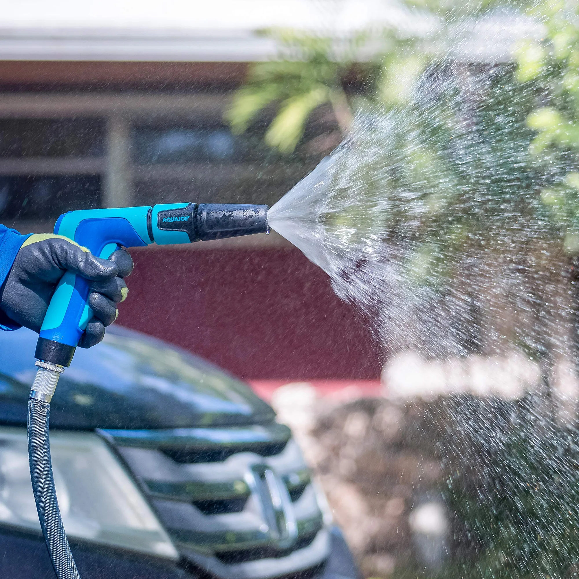 Restored Aqua Joe AJ-SPXN 2-in-1 Hose-Powered Adjustable Foam Cannon Spray Gun Blaster with Spray Wash Quick-Connect to Any Garden Hose (Refurbished)
