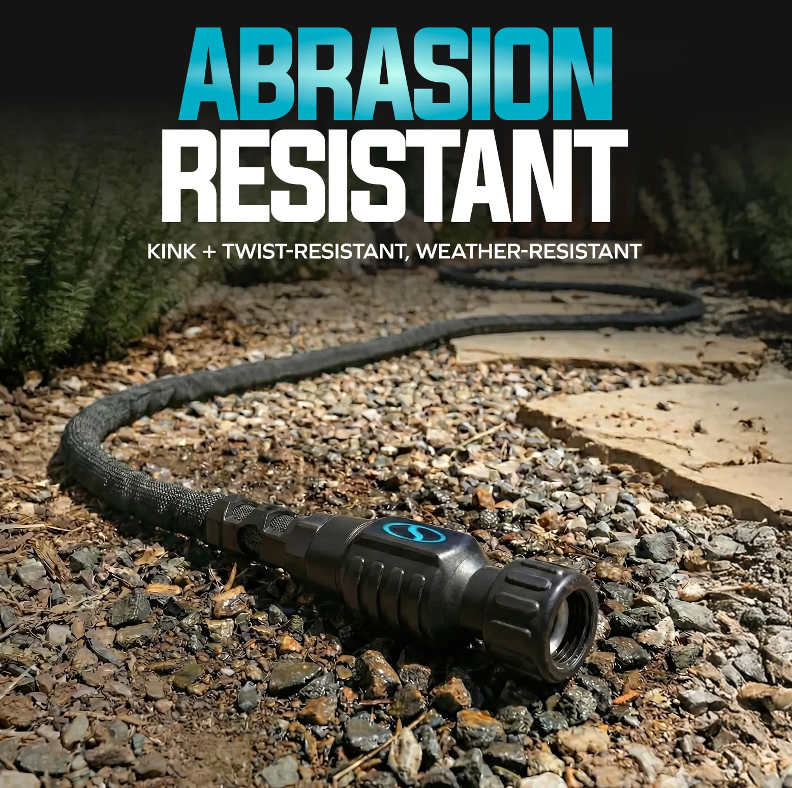 Aqua Joe AJFJ050-58-XT1 | Kink Resistant FiberJacket Garden Hose | 50-Foot | 5/8-Inch Diameter (Open Box)