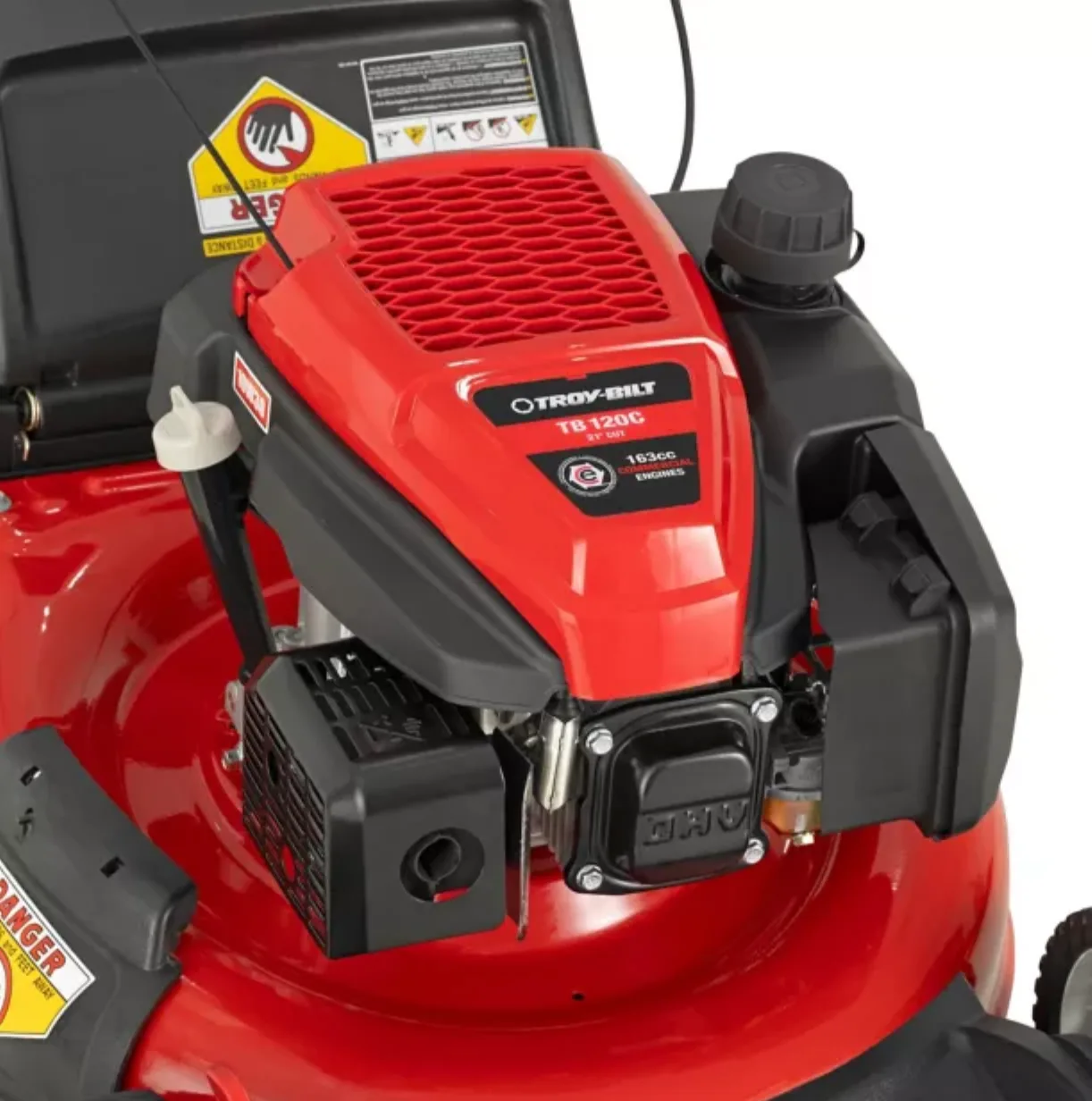 Restored Troy-Bilt TB120C | 21in 163cc Walk Behind Push Mower | 3-in-1 Deck (Refurbished)