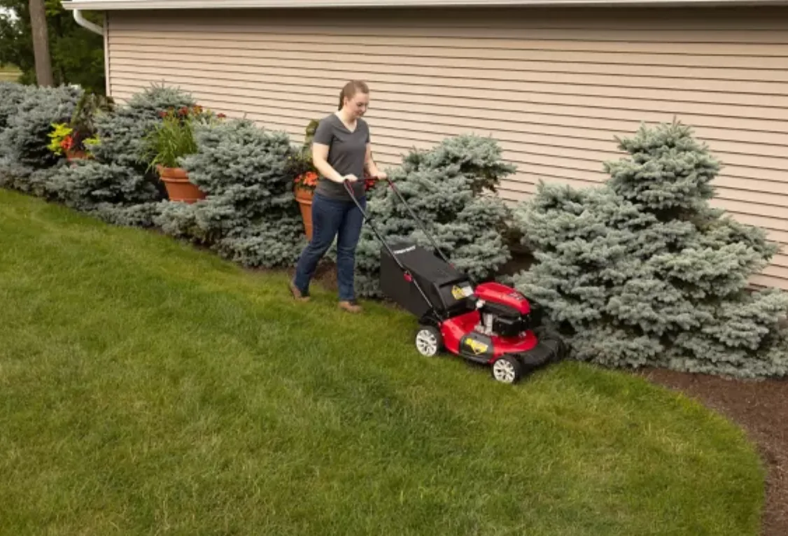 Restored Troy-Bilt TB120C | 21in 163cc Walk Behind Push Mower | 3-in-1 Deck (Refurbished)
