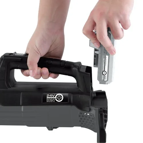 Restored Sun Joe 24V-TB-LTE 24-Volt iON Cordless Compact Turbine Jet Blower, Kit (w/ 2.0-Ah Battery + Quick Charger) (Remanufactured)