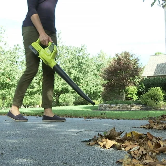 Restored Sun Joe 20VIONLT-BLW-SJG | 20 Volt Max Cordless Blower & Sweeper - 2.5 Amp Battery & Charger - Green (Refurbished)
