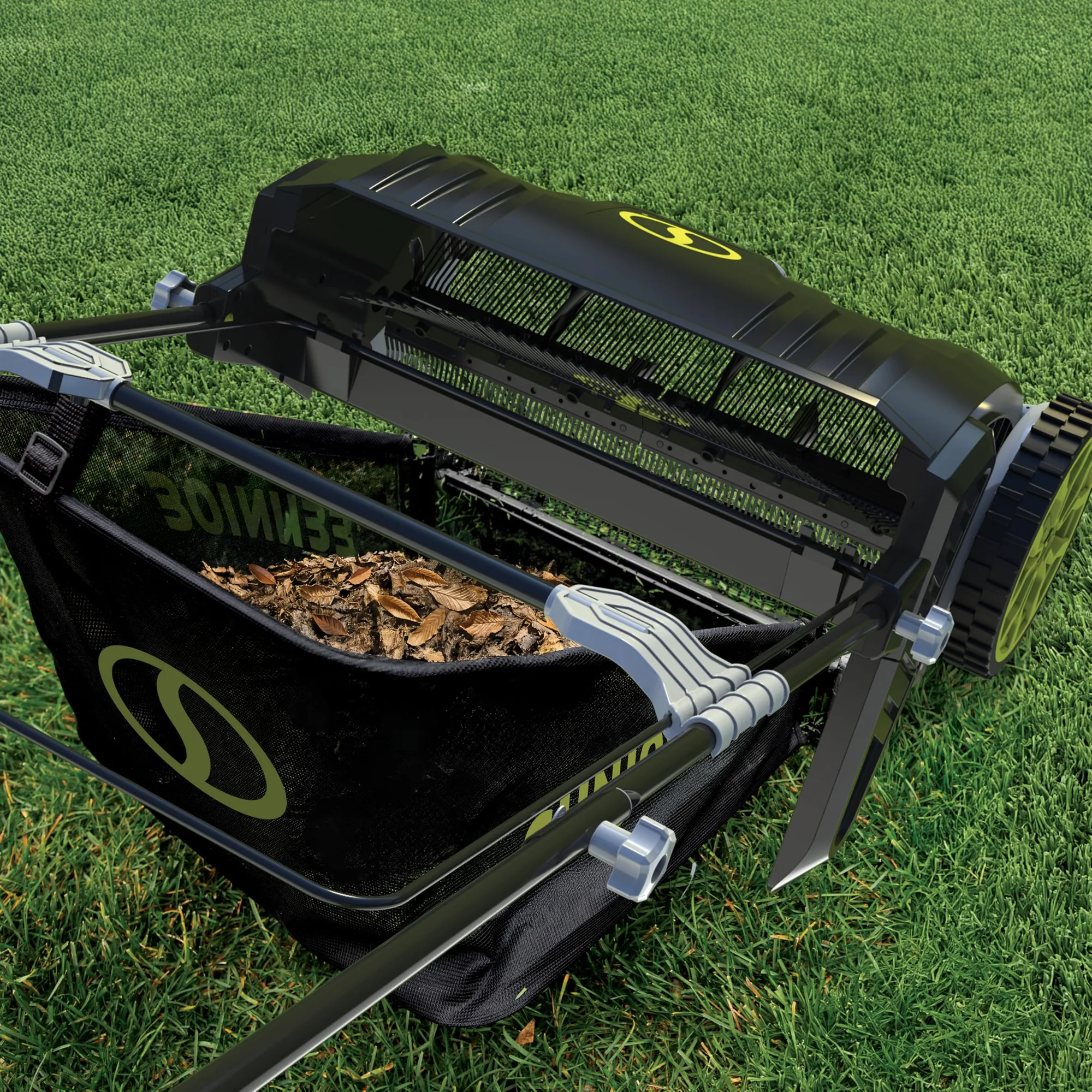 Restored Sun Joe SDJ601LS | 21-in Manual Leaf Sweeper | 22-Gal Collection Bag (Refurbished)