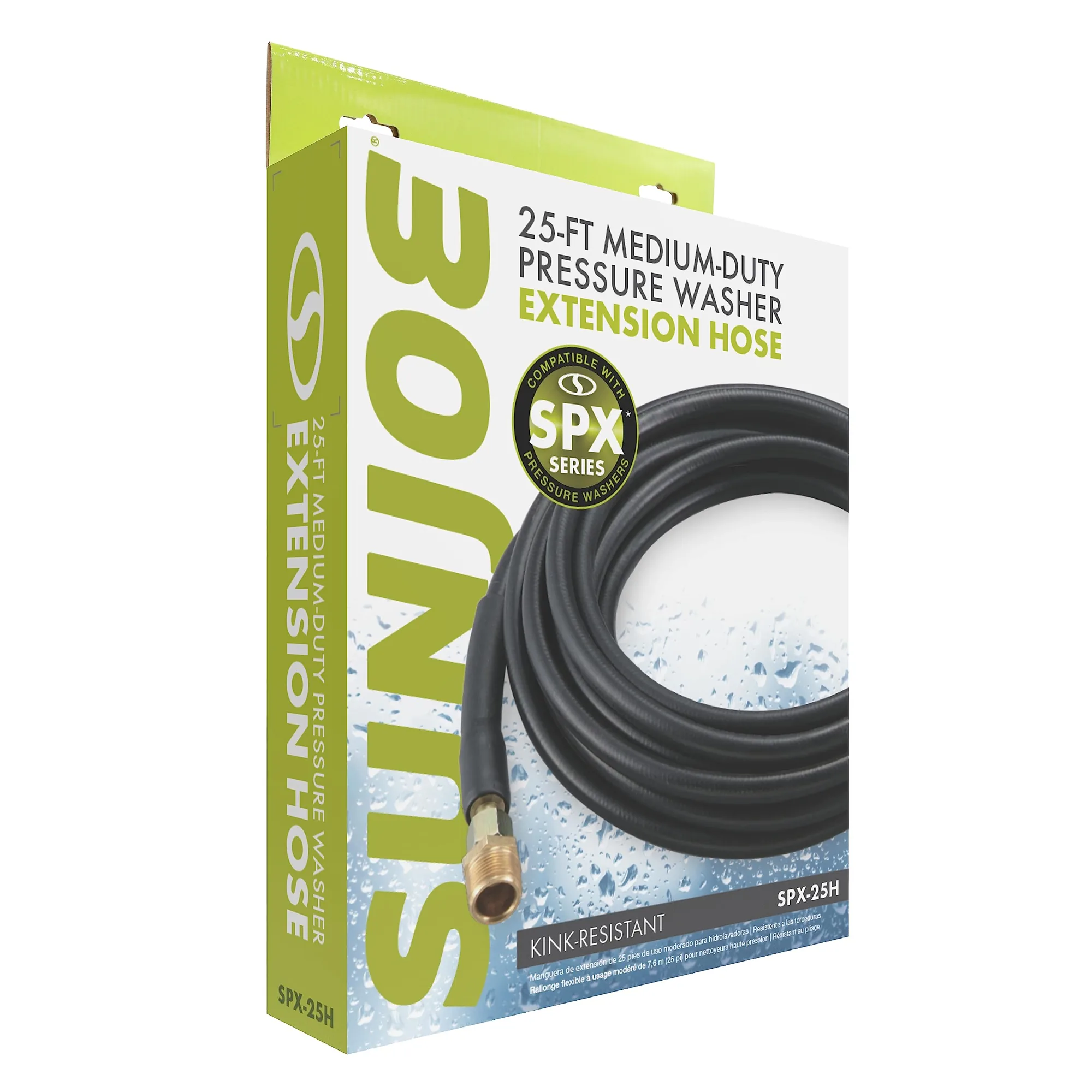 Restored Sun Joe SPX-25H | 25' Universal Pressure Washer Extension Hose | For SPX Series and Others (Refurbished)