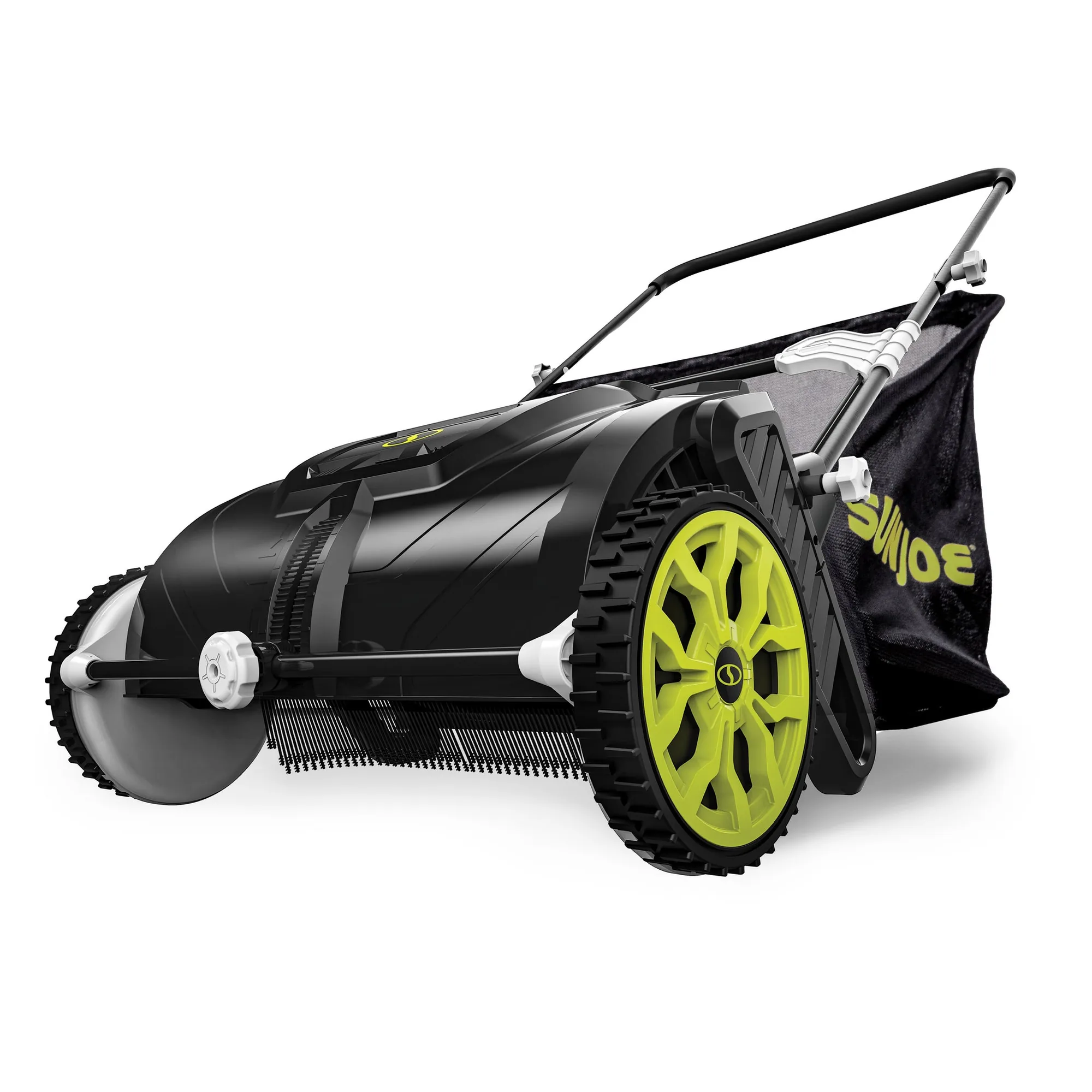 Restored Sun Joe Manual Leaf Sweeper | 22-Gal Collection Bag | 21-Inch Cleaning Width (Refurbished)