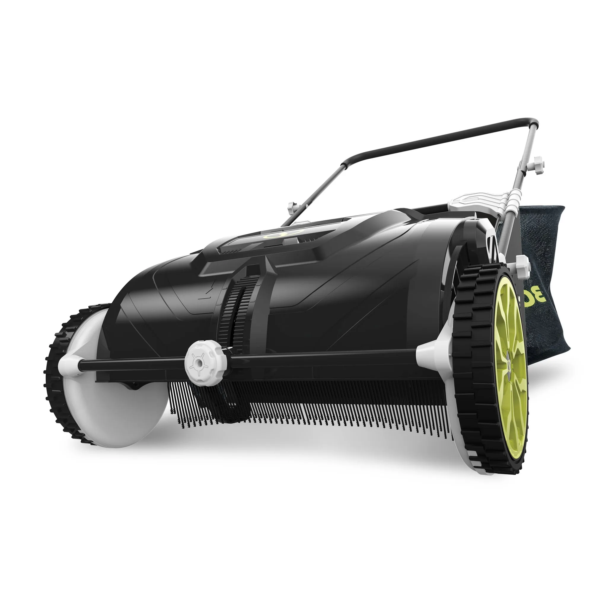 Restored Sun Joe Manual Leaf Sweeper | 22-Gal Collection Bag | 21-Inch Cleaning Width (Refurbished)