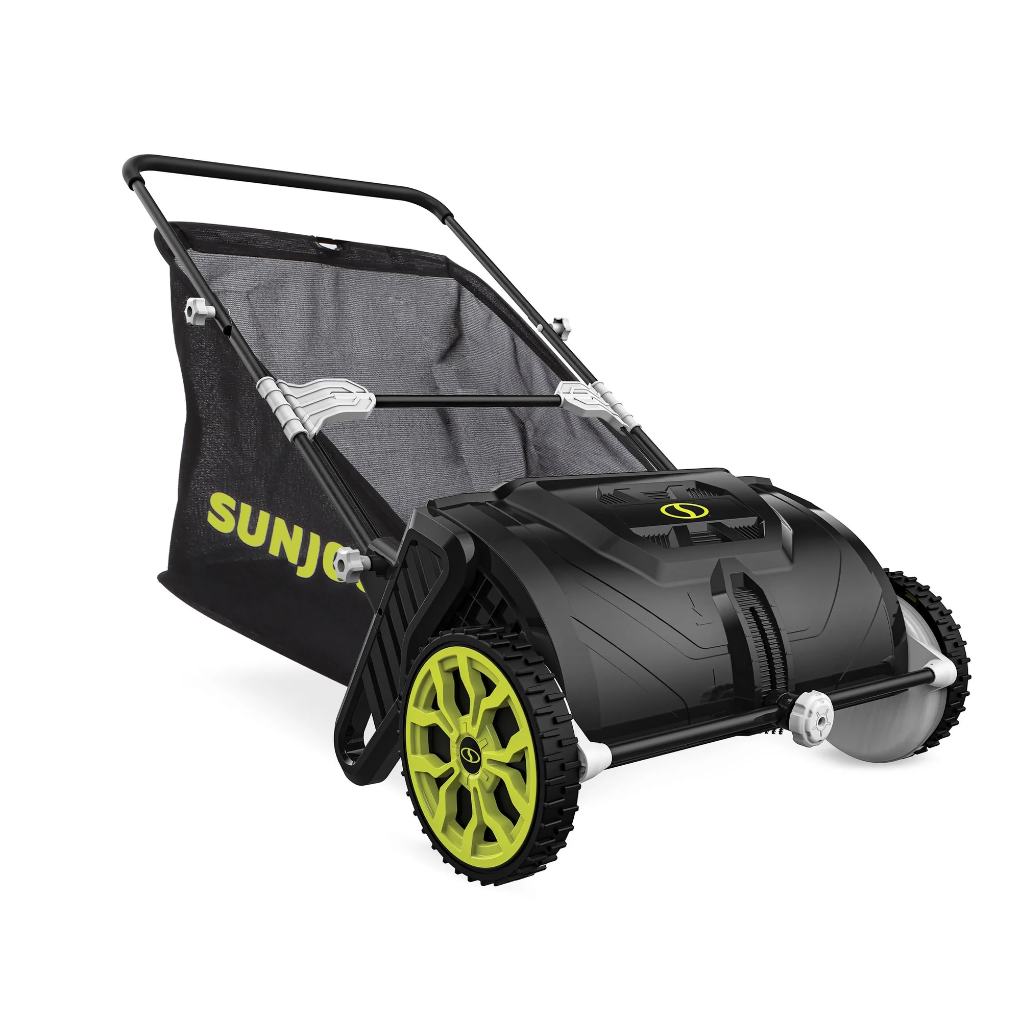 Restored Sun Joe Manual Leaf Sweeper | 22-Gal Collection Bag | 21-Inch Cleaning Width (Refurbished)