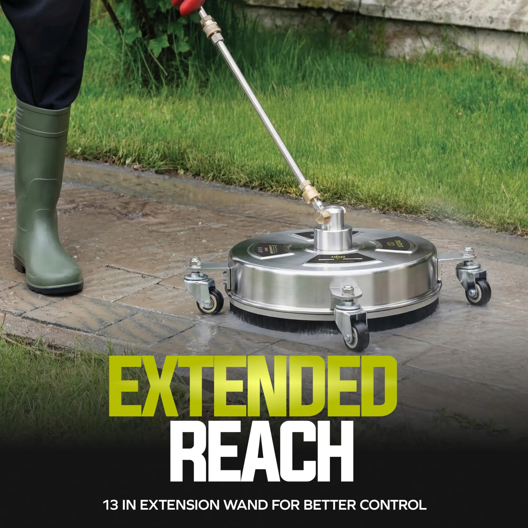 Restored Sun Joe 13-Inch Universal Surface Cleaner Pressure Washer Attachment | 4000 PSI | 4.0 GPM Flow Rate | SPX-SC14 (Refurbished)