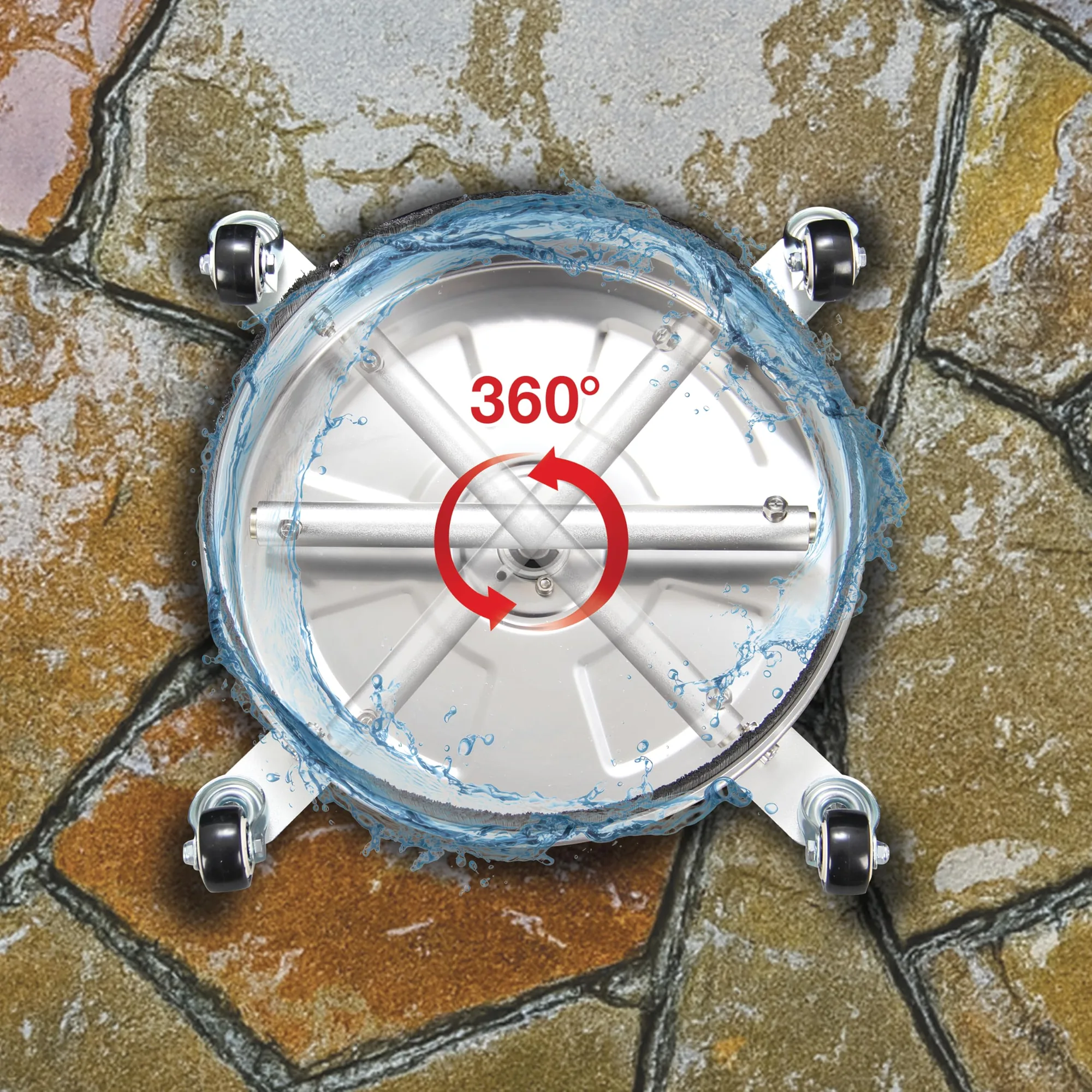 Restored Sun Joe 13-Inch Universal Surface Cleaner Pressure Washer Attachment | 4000 PSI | 4.0 GPM Flow Rate | SPX-SC14 (Refurbished)