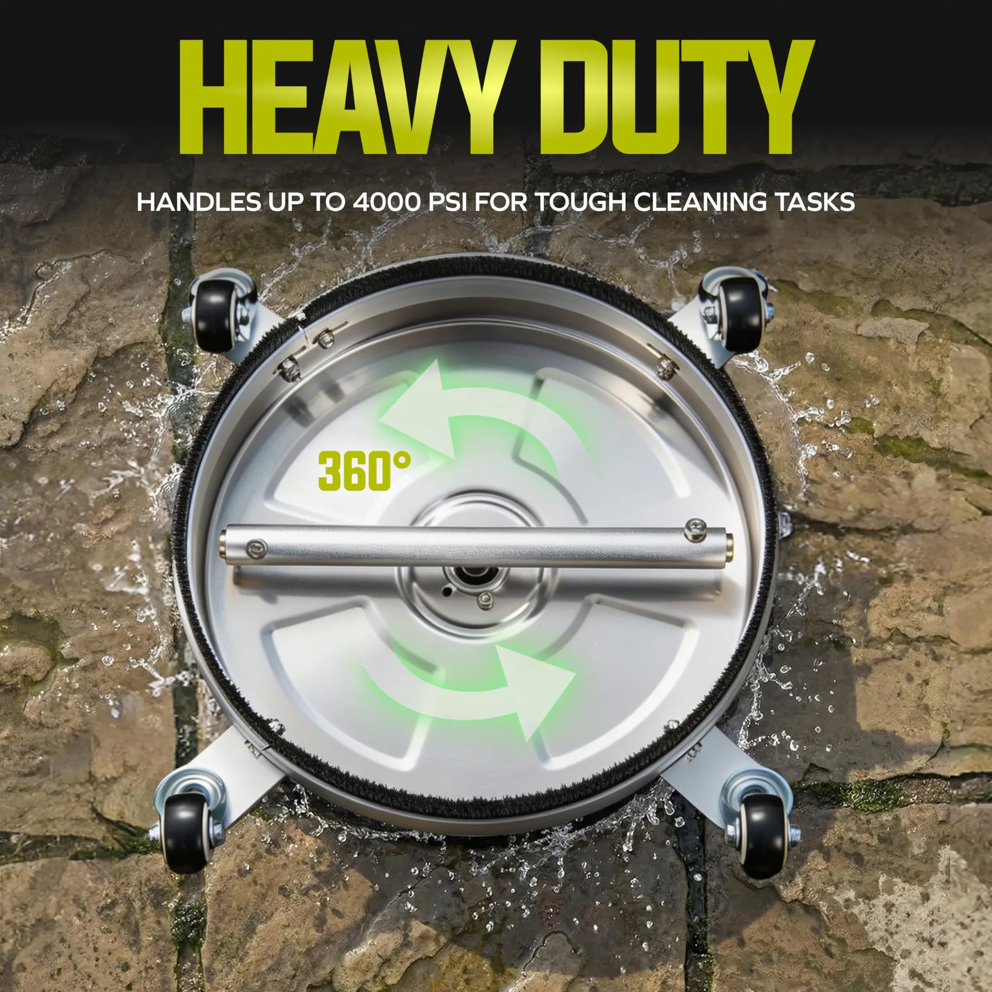 Restored Sun Joe 13-Inch Universal Surface Cleaner Pressure Washer Attachment | 4000 PSI | 4.0 GPM Flow Rate | SPX-SC14 (Refurbished)