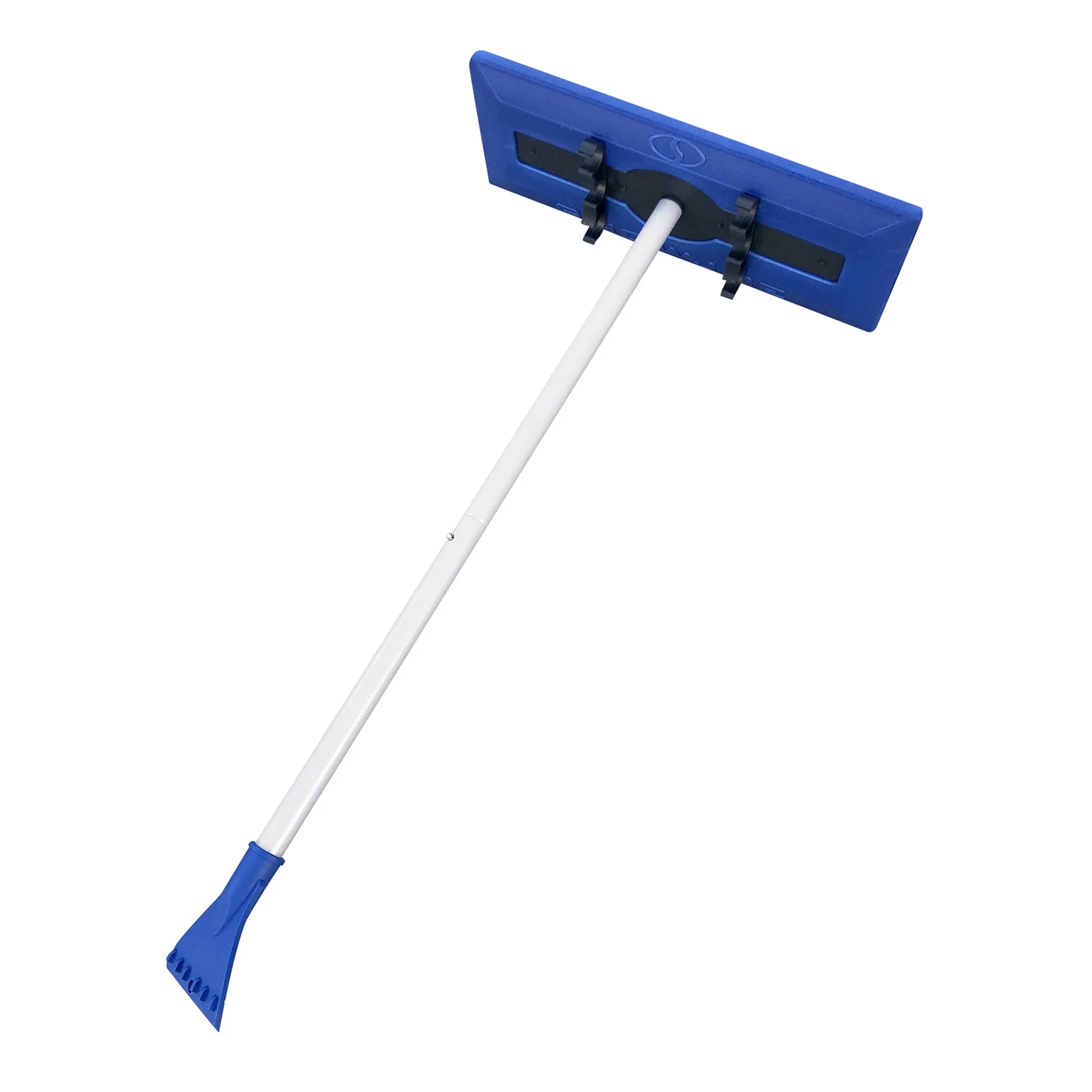 SD Snow Joe SJBLZD The Original 2-In-1 Telescoping Snow Broom + Ice Scraper | w/ 18-Inch No-Scratch Foam Head, Closed Cell Foam for No Water Absorption