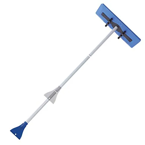 SD Snow Joe SJBLZD The Original 2-In-1 Telescoping Snow Broom + Ice Scraper | w/ 18-Inch No-Scratch Foam Head, Closed Cell Foam for No Water Absorption