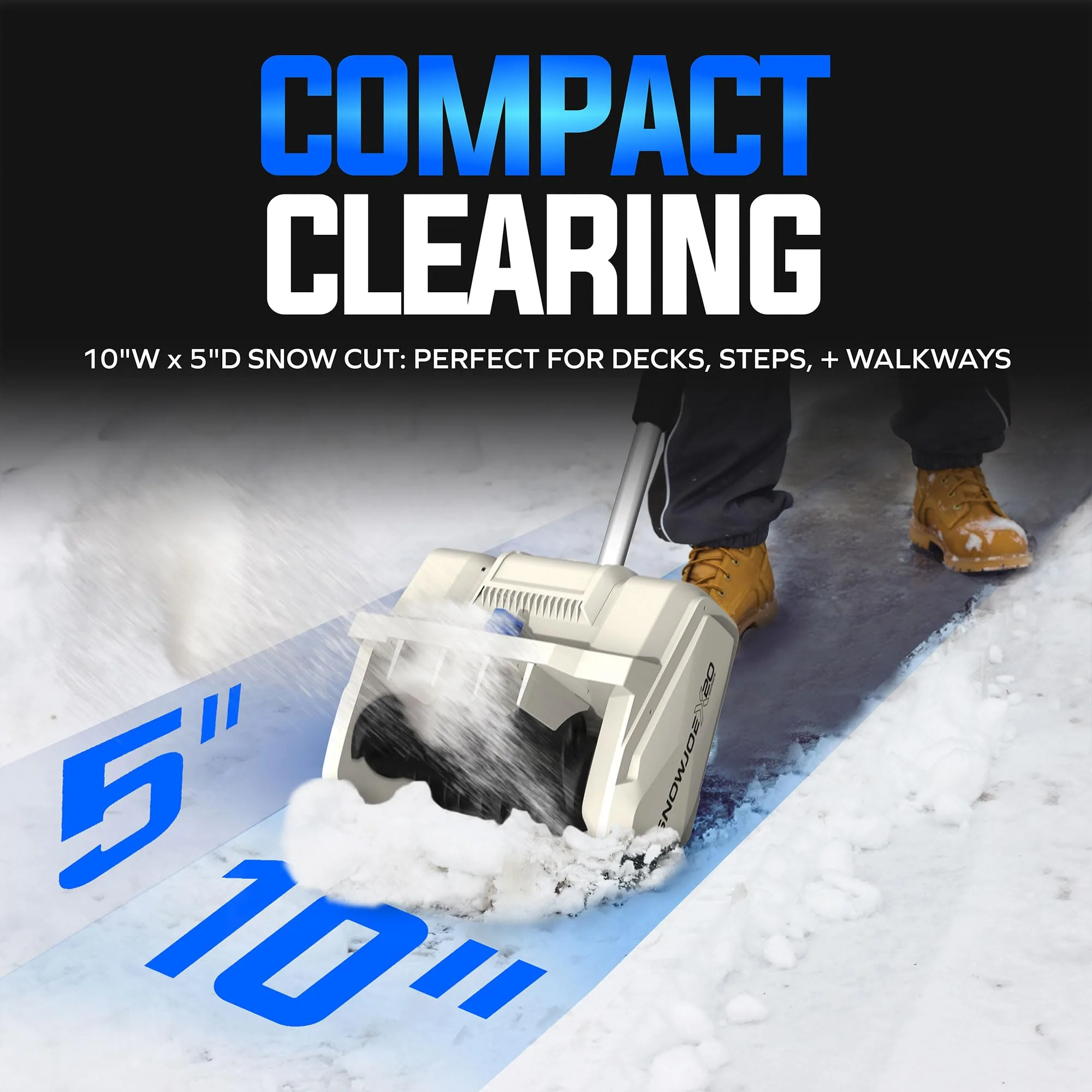 Restored Snow Joe X20-SNOW-5A | 10 in. Cordless Snow Shovel Kit | W/ Battery & Charger | Brushless Motor & Lightweight (Refurbished)