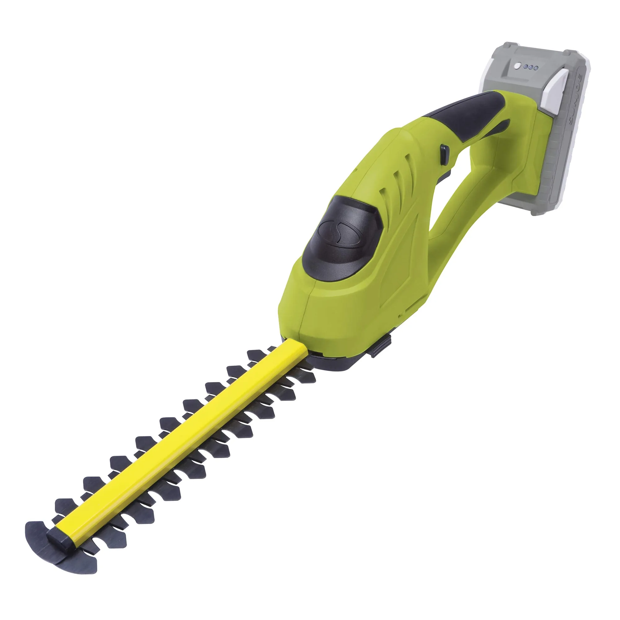 Restored Sun Joe 24V-SSEG-LTE | 24-Volt Cordless Handheld Shrubber + Trimmer Kit (w/ 2.0 Ah Battery + Quick Charger), 12 x 4 x 4 inches (Refurbished)
