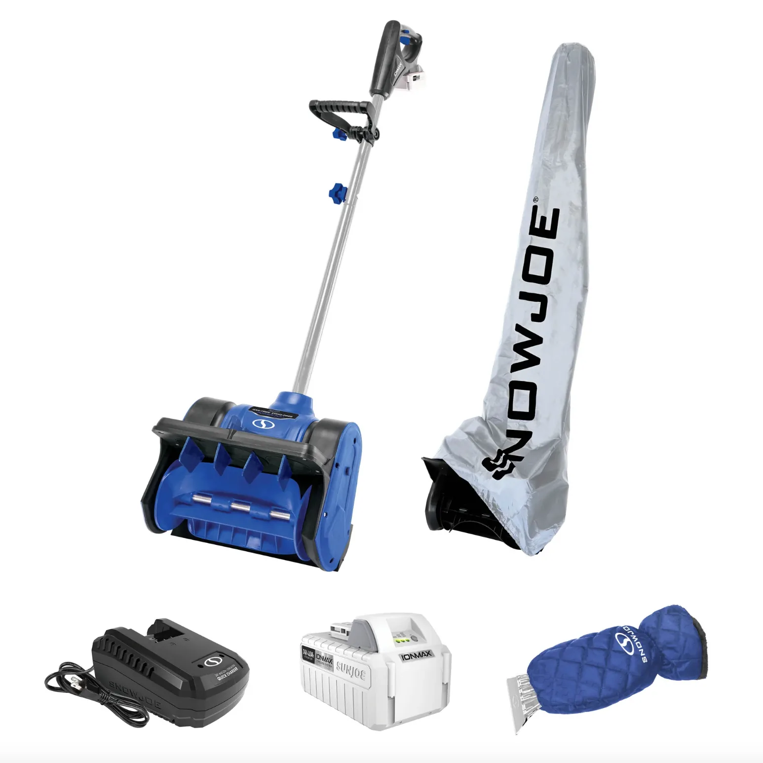 Snow Joe 24V-SS12-HT | 24V Cordless Snow Shovel Bundle | W/ 4.0-Ah Battery, Charger, Cover, and Ice Scraper Glove (Refurbished) | In-Store Exclusive