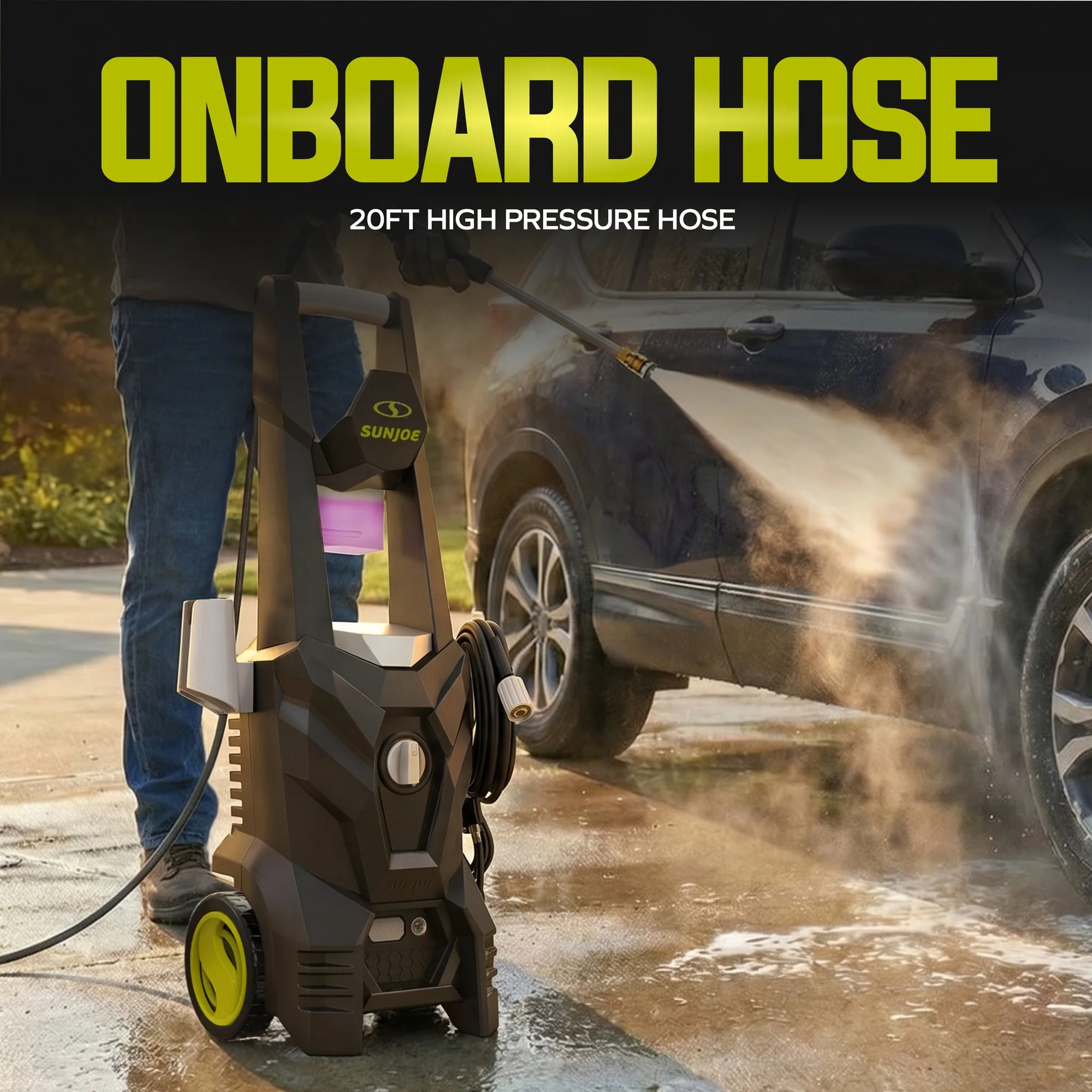 Sun Joe 1800 PSI Max All-Purpose Electric Pressure Washer | 13-Amp | 4 Nozzles | Foamer Cannon | In-Store Exclusive