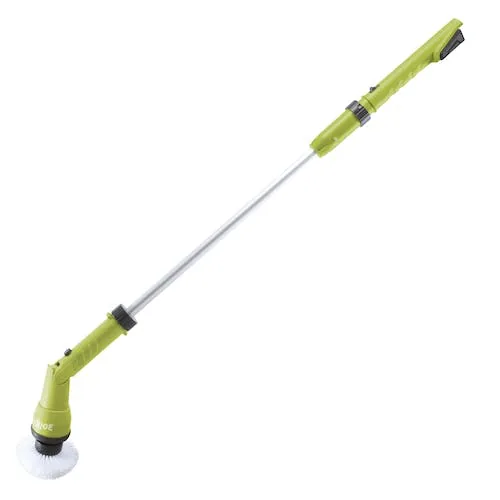 Restored Sun Joe 24V-PWSCRB-LTW | 24V Cordless Indoor/Outdoor 1000-OPM Oscillating Scrubber | 4 Attachments & Battery + Charger (Refurbished)