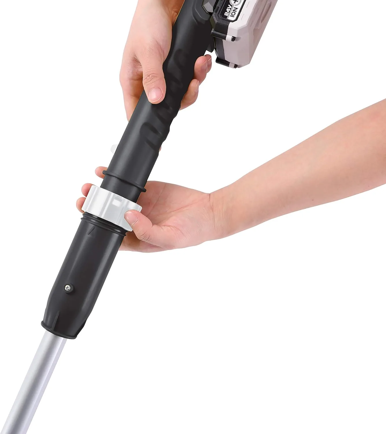 Restored Sun Joe 24V-PWSCRB-LTW | 24V Cordless Indoor/Outdoor 1000-OPM Oscillating Scrubber | 4 Attachments & Battery + Charger (Refurbished)