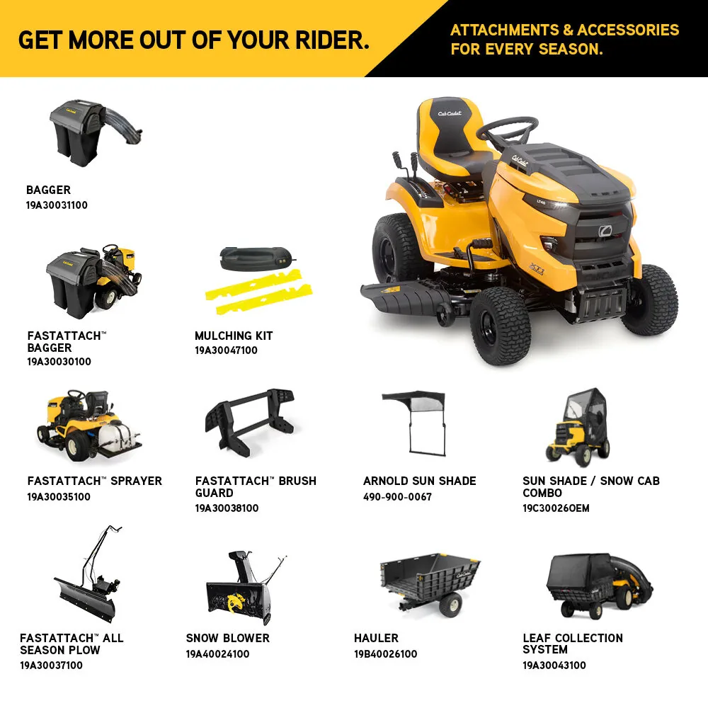 Cub Cadet XT1 LT46 Riding Lawn Tractor | 46 in. | 22 HP | 725 cc Kohler 7000 Series Engine | Hydrostatic Transmission (Open Box)