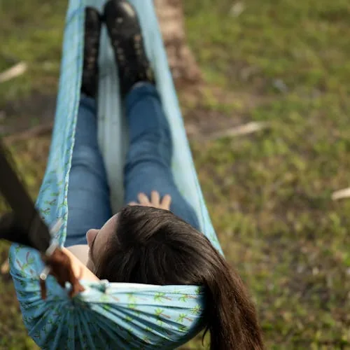 Bliss Hammocks BH-406WCA Mesh Hammock in a Bag | With Hanging Rope Kit | 55-in. Wide | UV-Resistant | 350 Lb. Capacity