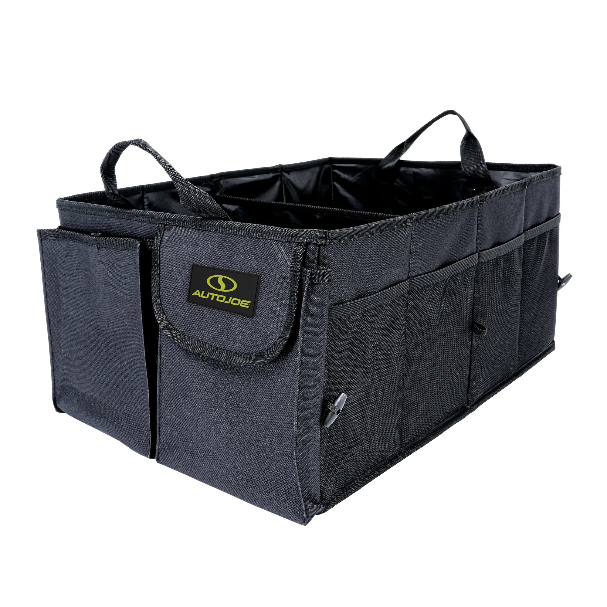 Auto Joe ATJ-CTSO-BLK | Collapsible Auto Storage Organizer | w/ Anchor Straps and Toggle Fasteners for Hold Security | Adjustable Strap | Rip Resistant