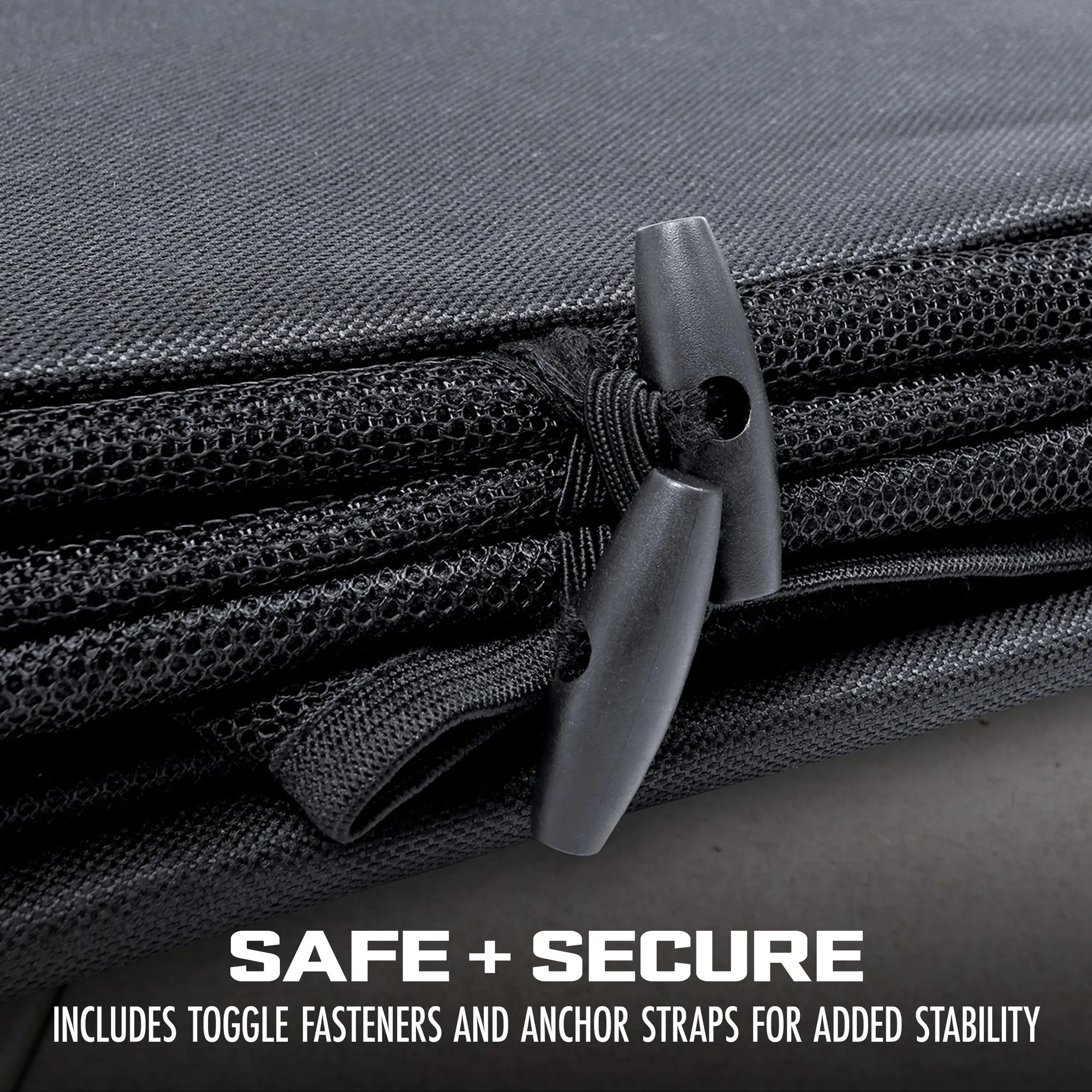 Auto Joe ATJ-CTSO-BLK | Collapsible Auto Storage Organizer | w/ Anchor Straps and Toggle Fasteners for Hold Security | Adjustable Strap | Rip Resistant