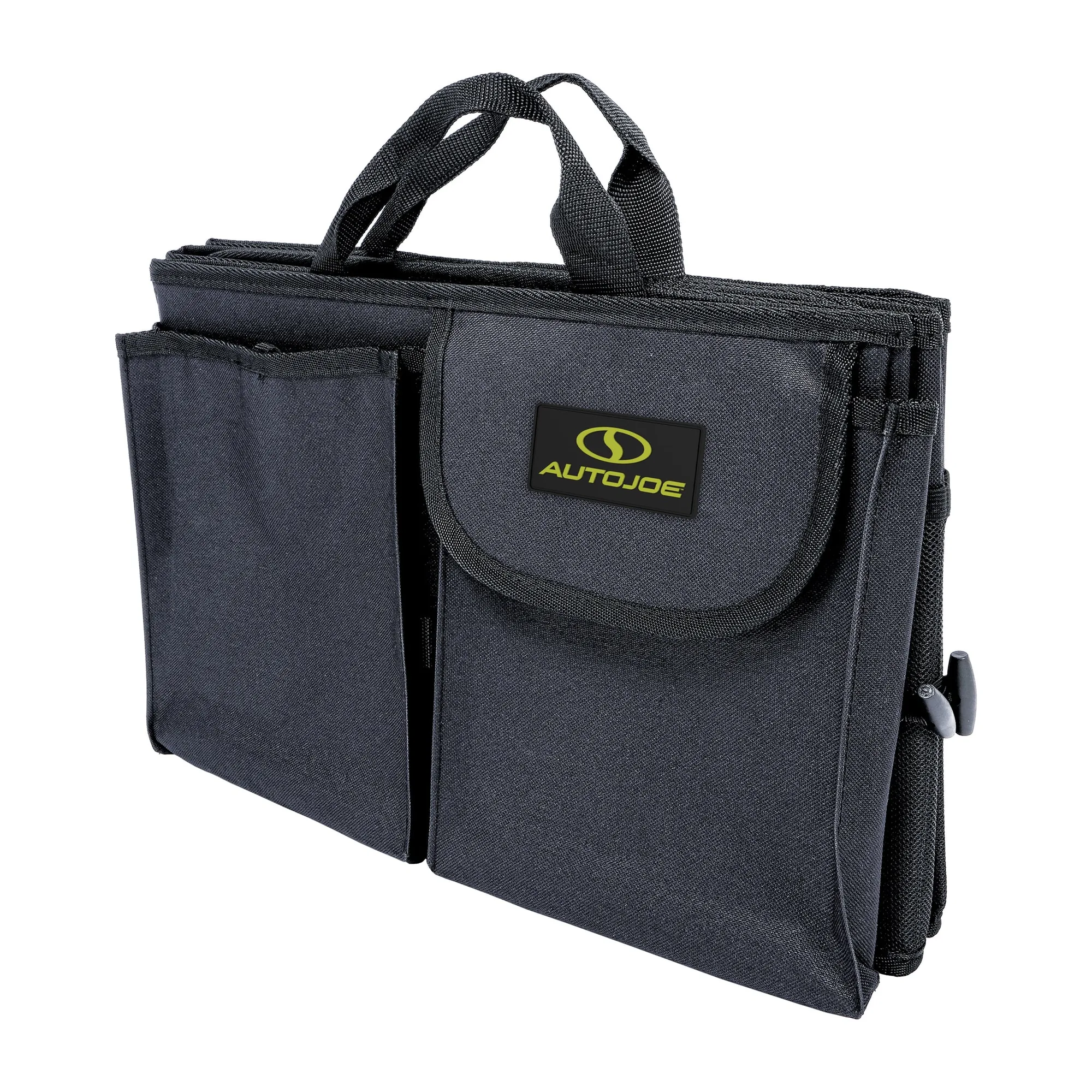 Auto Joe ATJ-CTSO-BLK | Collapsible Auto Storage Organizer | w/ Anchor Straps and Toggle Fasteners for Hold Security | Adjustable Strap | Rip Resistant