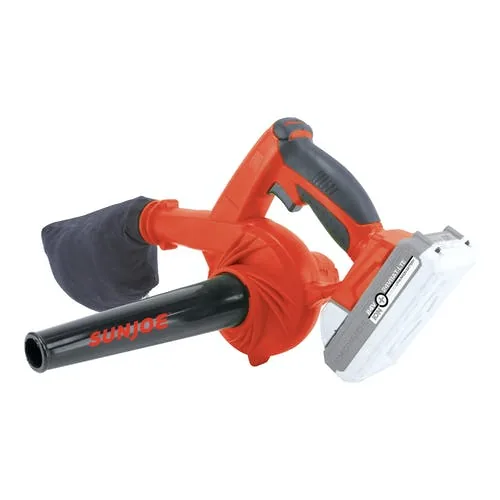 Restored Sun Joe 24V-WSB-LTE | Cordless Workshop Blower/Vacuum Kit | 24-Volt iON+ | 185 MPH | 105 CFM | w/ 2.0-Ah Battery & Charger (Refurbished)