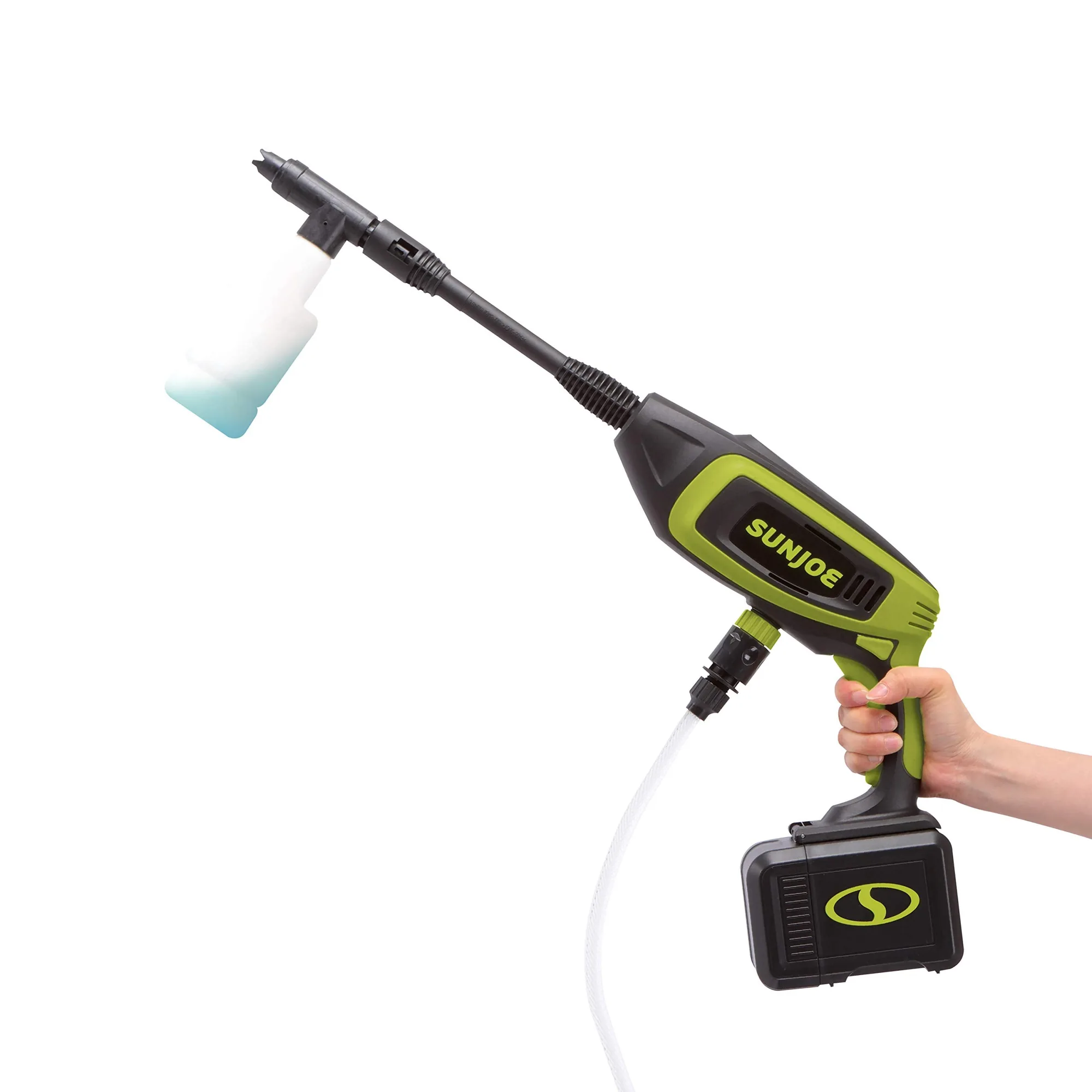 Restored Sun Joe 24V-PP350-BDL iON+ Cordless 2.0-Ah 350-PSI 0.6-GPM Power Cleaner Bundle, Black (Refurbished)
