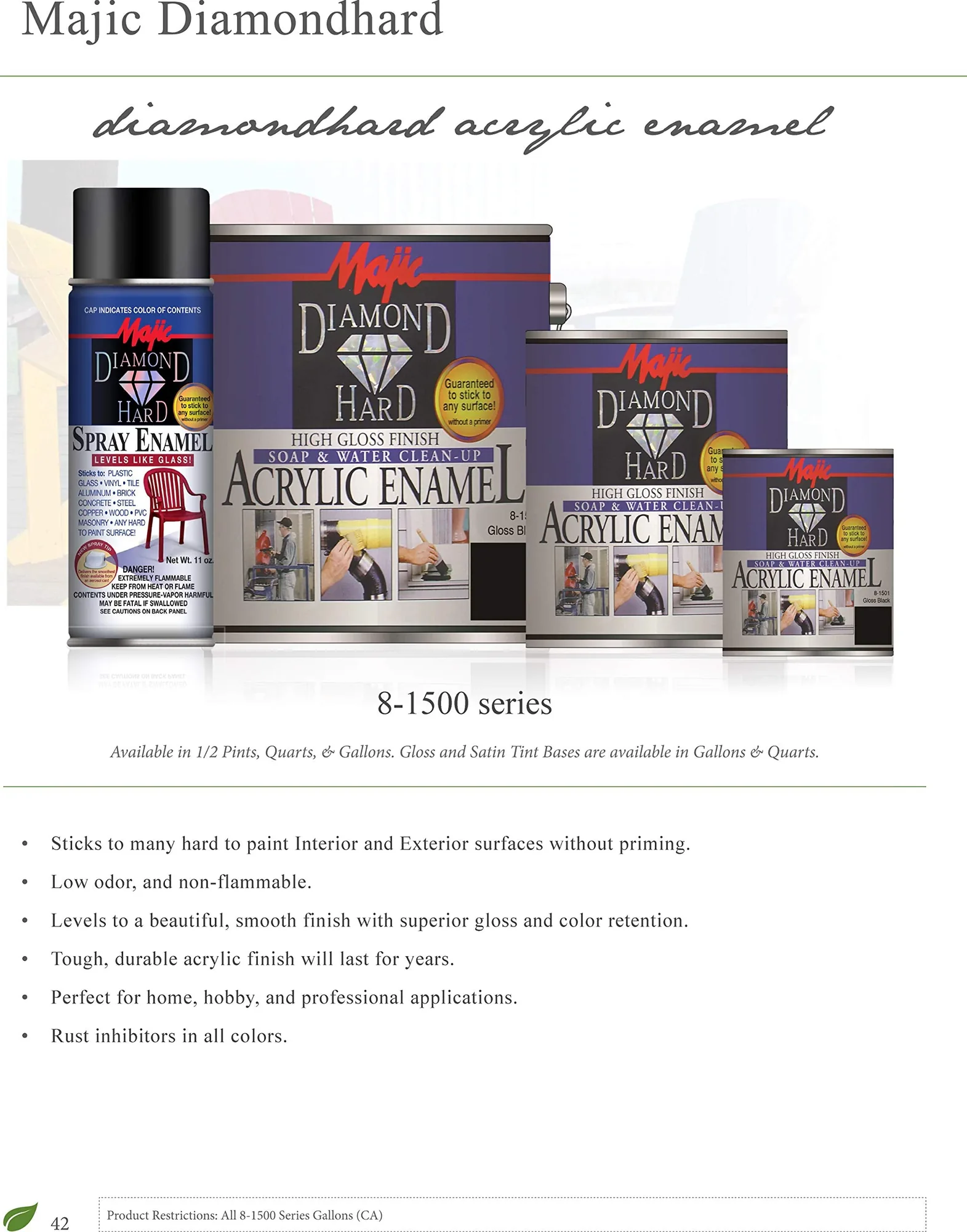 Majic Paints 8-1505-4 Diamond Hard Acrylic Enamel High Gloss Paint, Half Pint/8-Ounce, Safety Blue