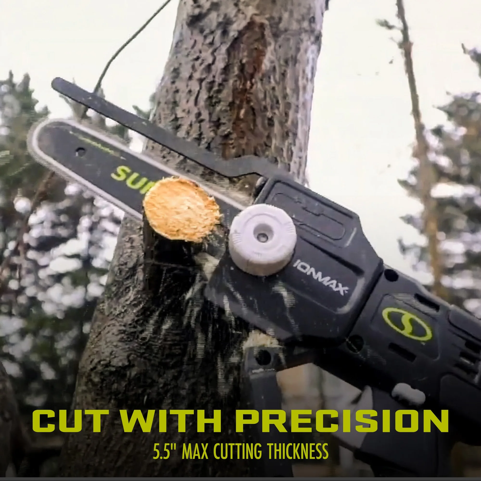 Restored Sun Joe 24V-HCSWP-6-LTE | 24V Cordless Telescoping Pole Pruning Saw Kit | 12 ft Reach | 4000 RPM | W/ 2.0-Ah Battery + Charger (Refurbished)