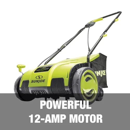 Restored Sun Joe AJ798E-RM Electric Lawn Dethatcher | 13 inch | 12 Amp | AirBoost Technology (Refurbished)