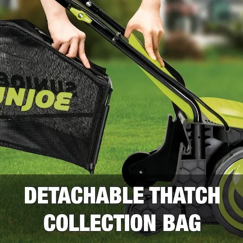Restored Sun Joe AJ798E-RM Electric Lawn Dethatcher | 13 inch | 12 Amp | AirBoost Technology (Refurbished)