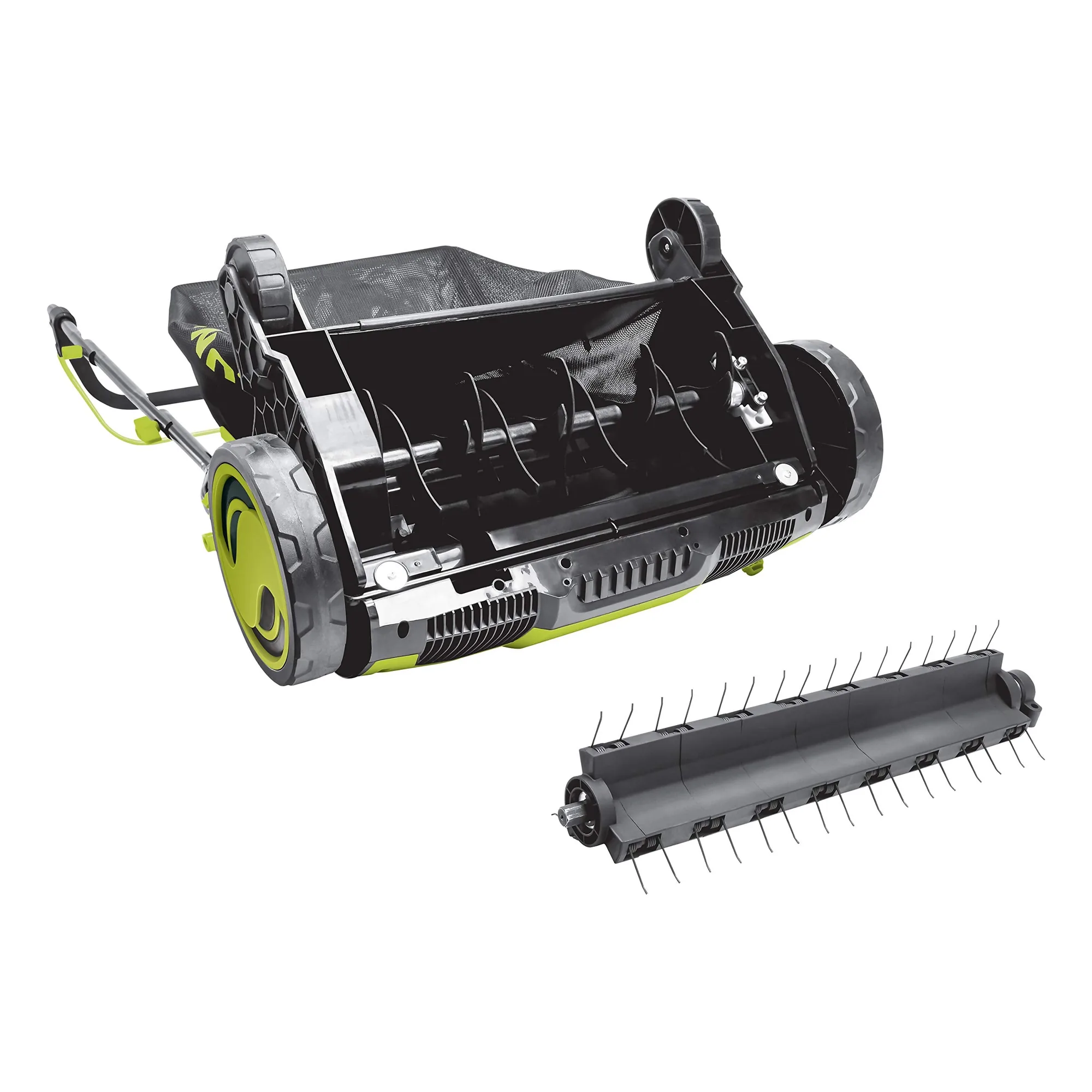 Restored Sun Joe AJ805E Electric Dethatcher & Scarifier | 15in. | 13-Amp | 5 Height Adjustments | Removable 13.2-Gal Collection Bag (Refurbished)