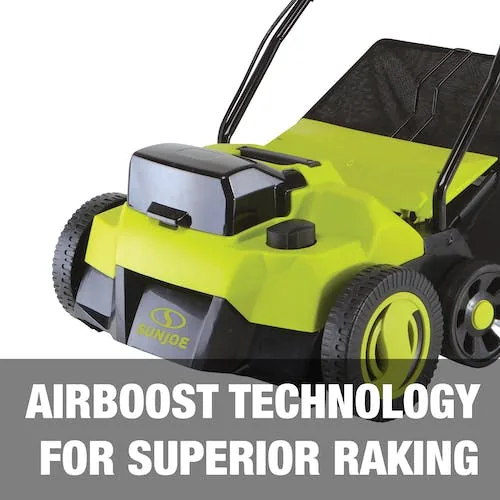 Restored Sun Joe 24V-X2-DTS15 Scarifier and Dethatcher Kit | 5-Depth Positions | 15-inch | Brushless Motor | (2) 24-V 4.0-Ah Batteries & Dual Port Charger (Refurbished)