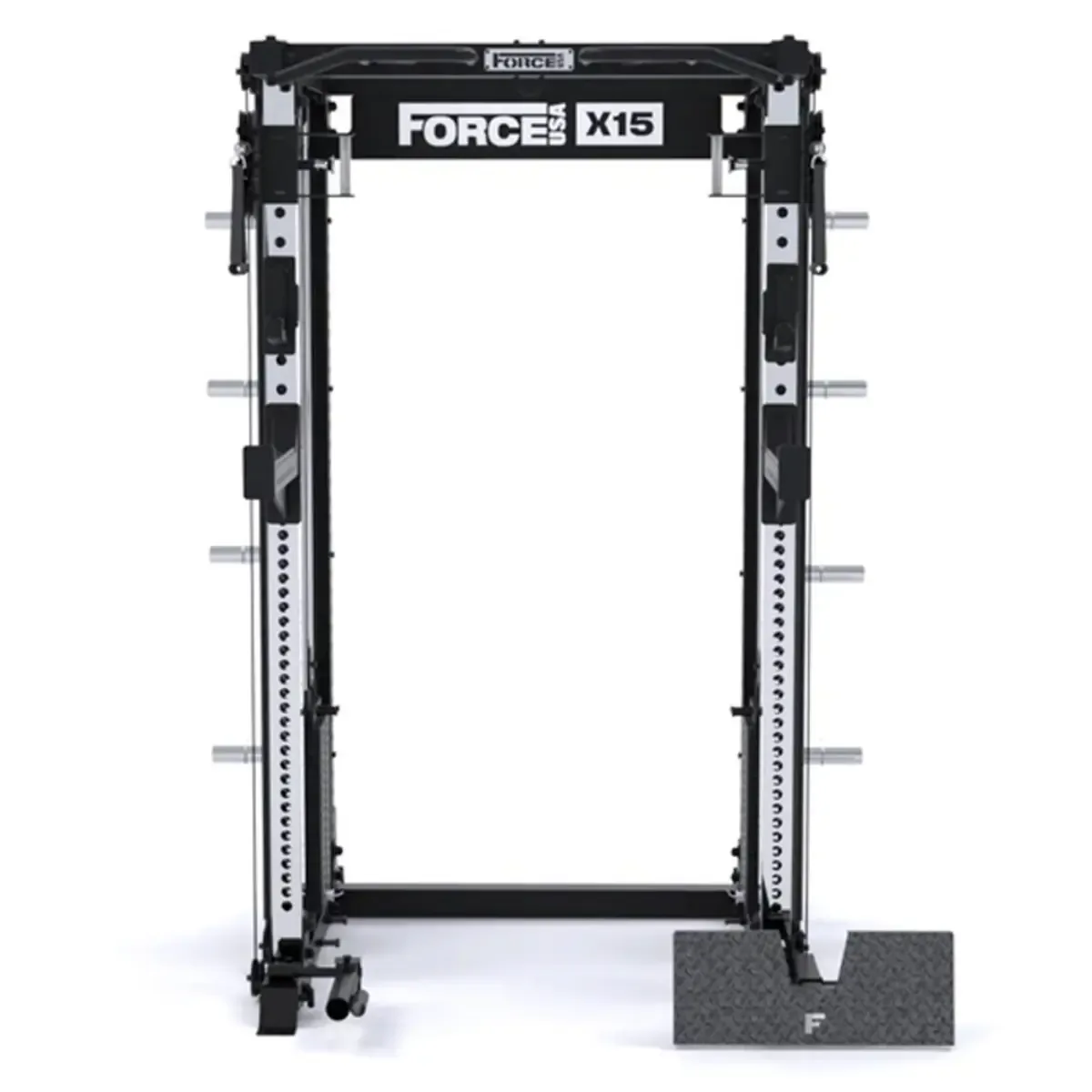 Force USA X15 Pro trainer with dual weight stacks and half rack