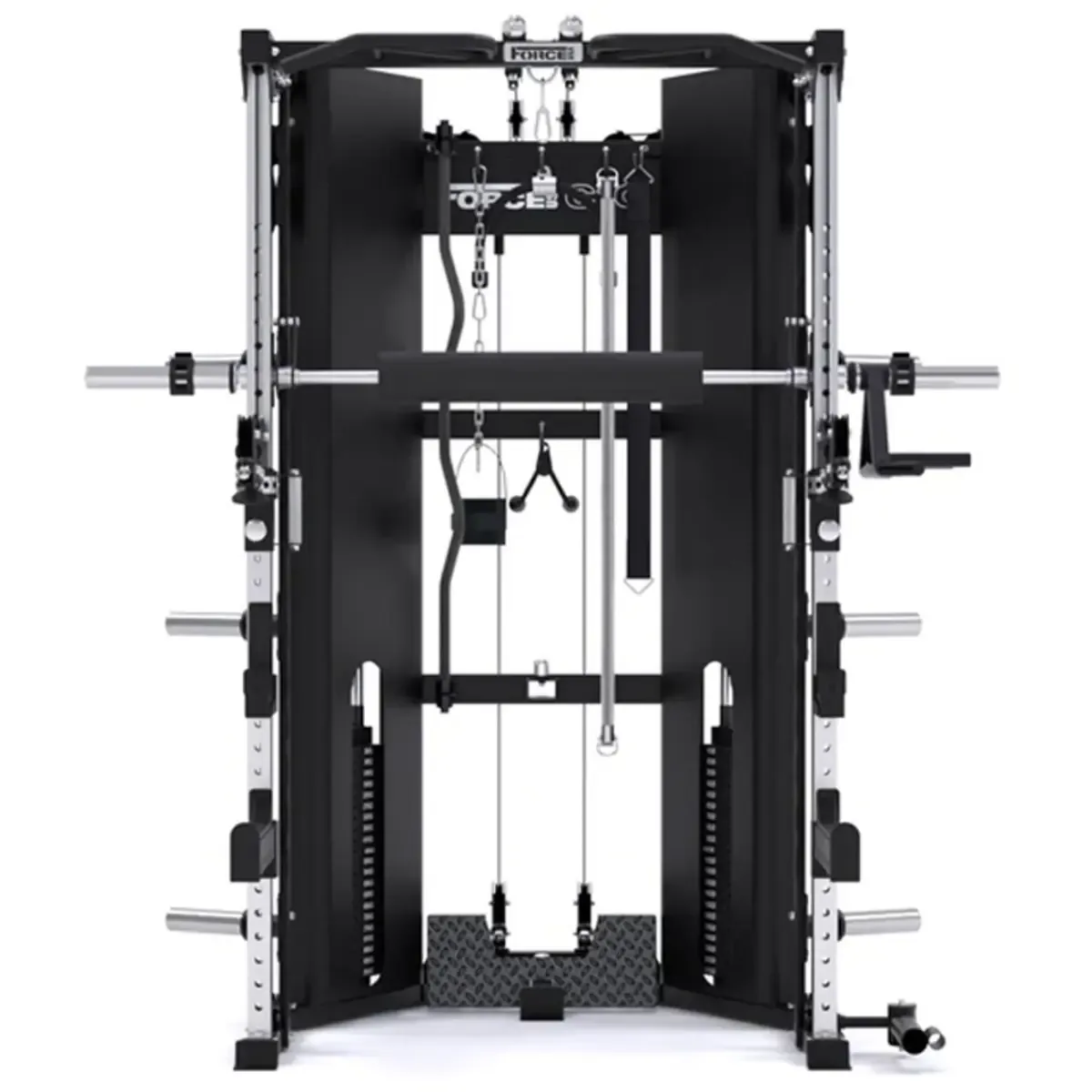 Force USA C10 trainer with dual adjustable pulleys and Smith machine