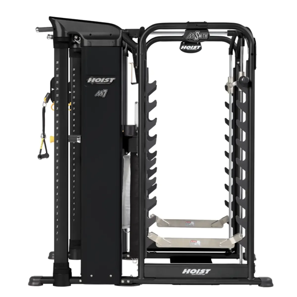 Hoist Mi7 Compact Smith machine and functional trainer with walk-through design