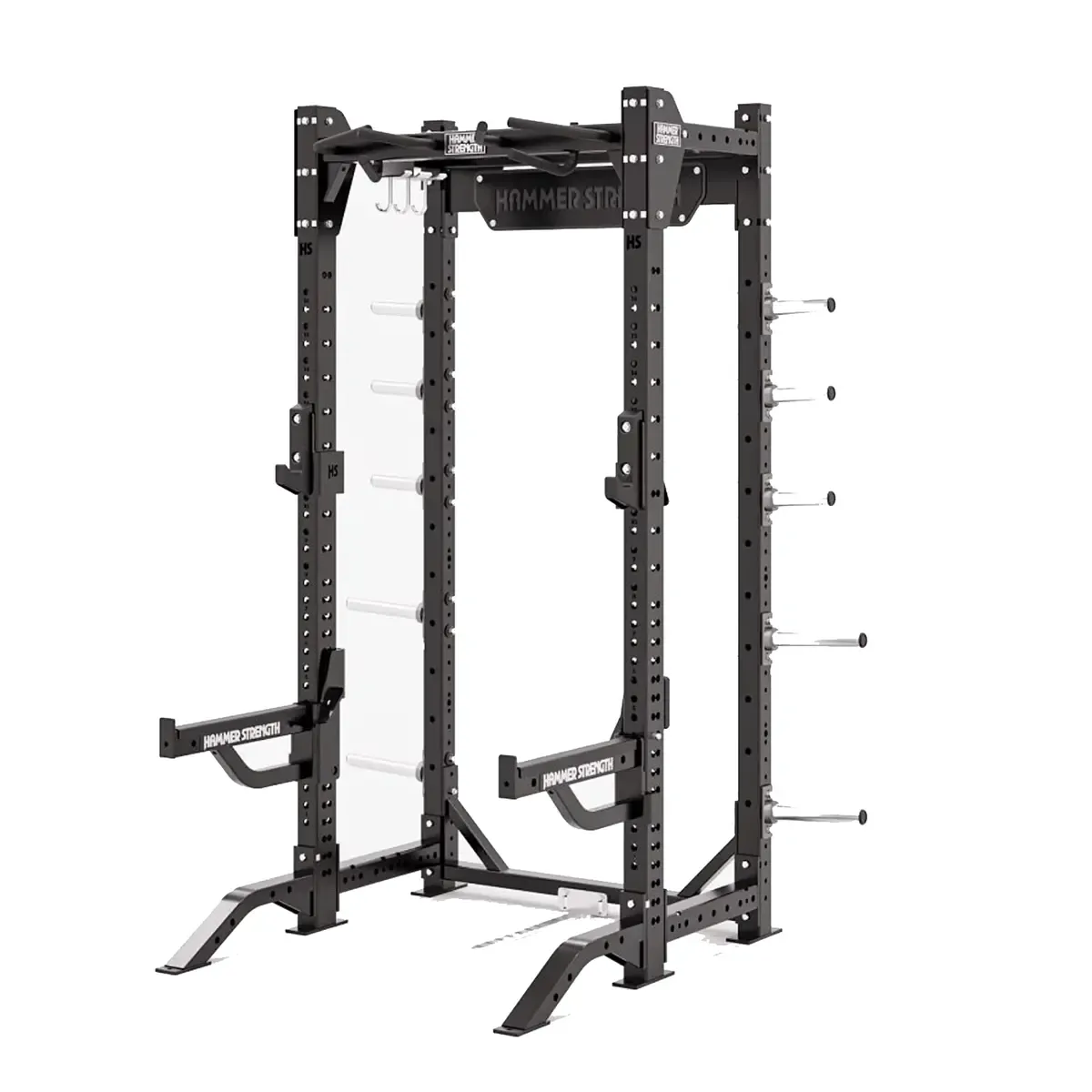 Hammer Strength HD Elite iD Half Rack with storage uprights