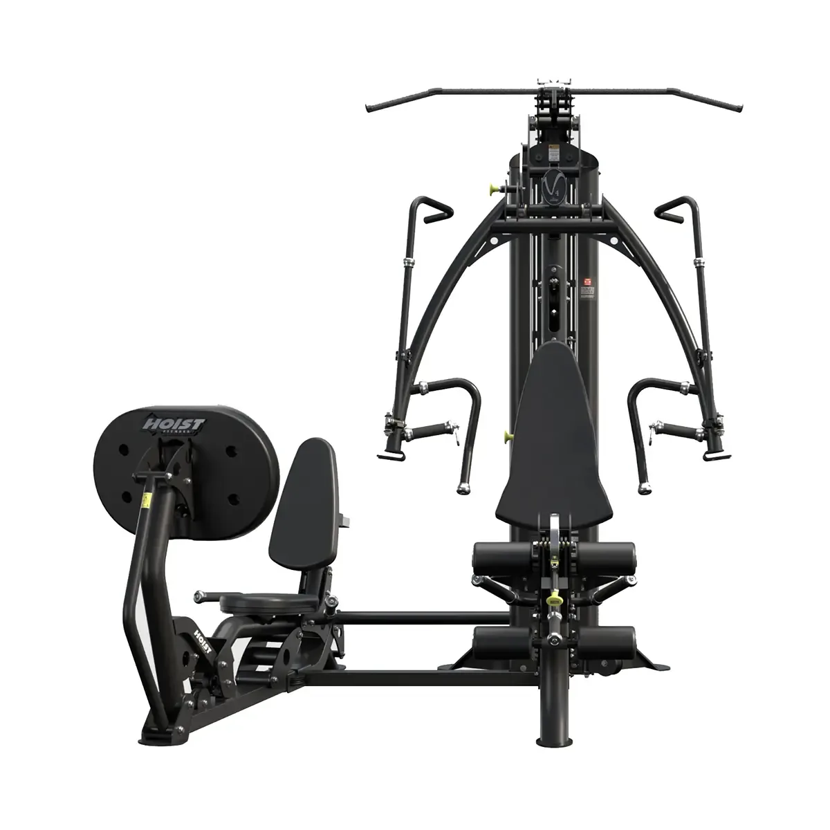 Hoist V4 Elite strength machine with back pad and roller pads
