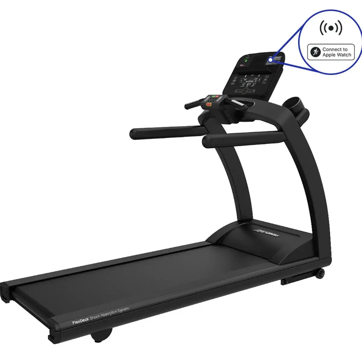 Life Fitness Run CX with FlexDeck shock absorption and device holder