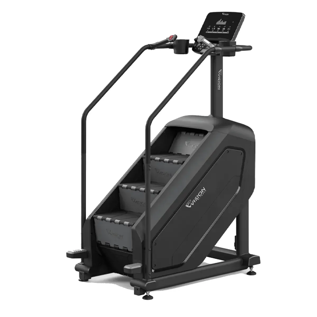 Vision Summit Stairclimber with LED console and full-length handlebars