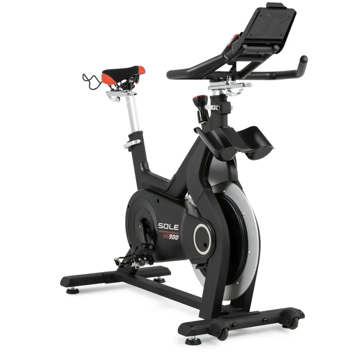 SOLE SB900 Indoor exercise bike with 35 lb flywheel and SPD:Toe Clip pedals