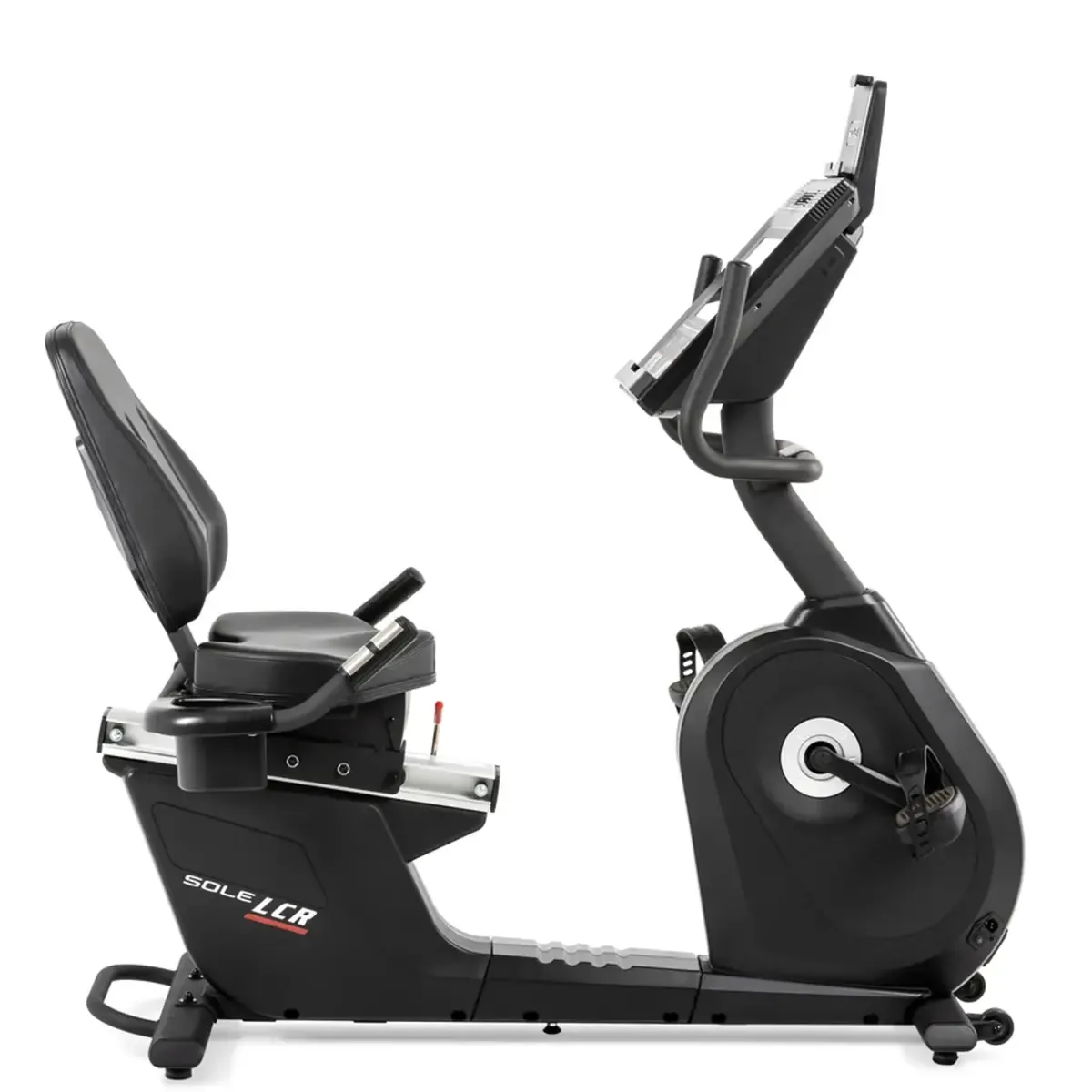 SOLE LCR indoor bike console with Bluetooth speakers and wireless charging