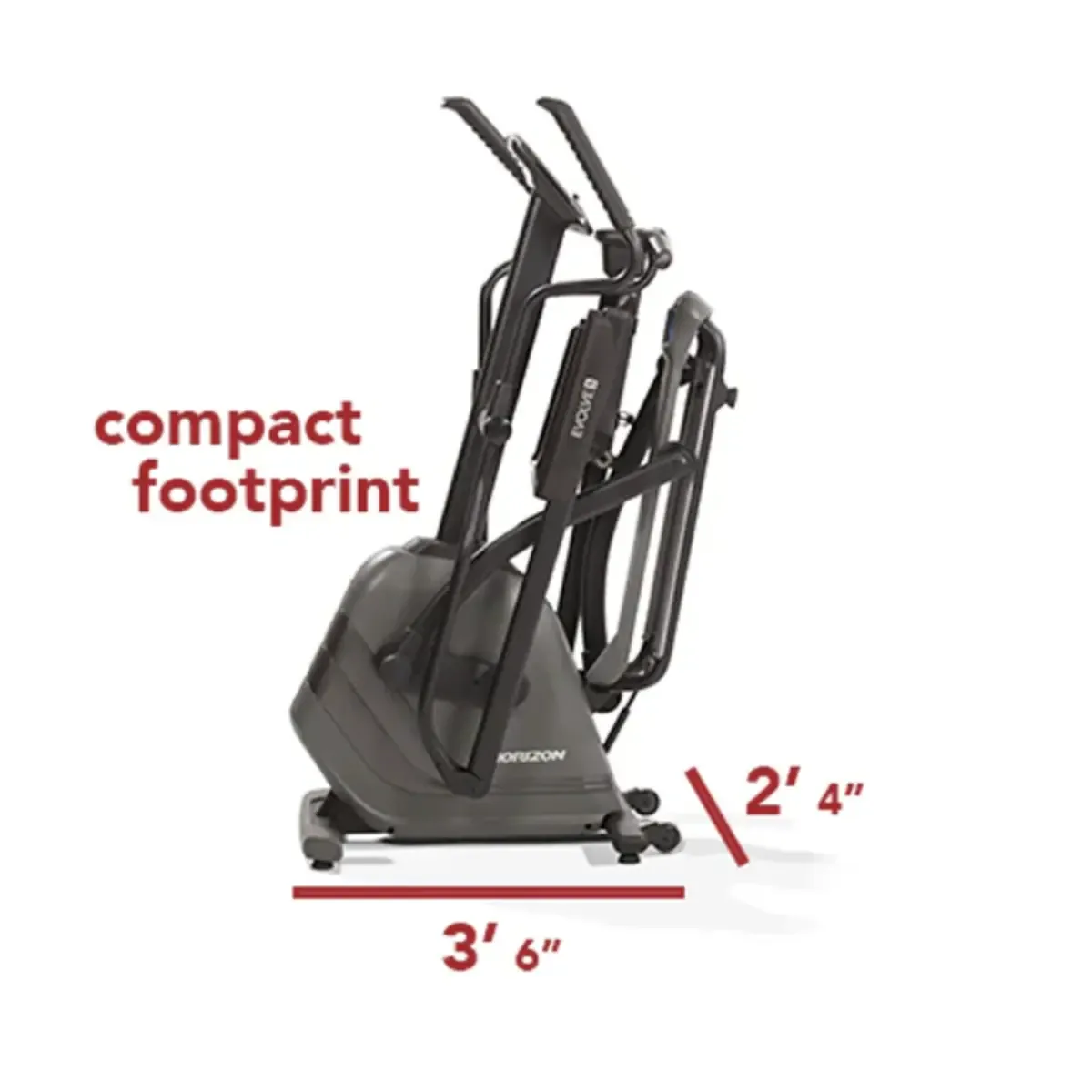 Horizon Evolve 3 compact elliptical for home cardio workouts